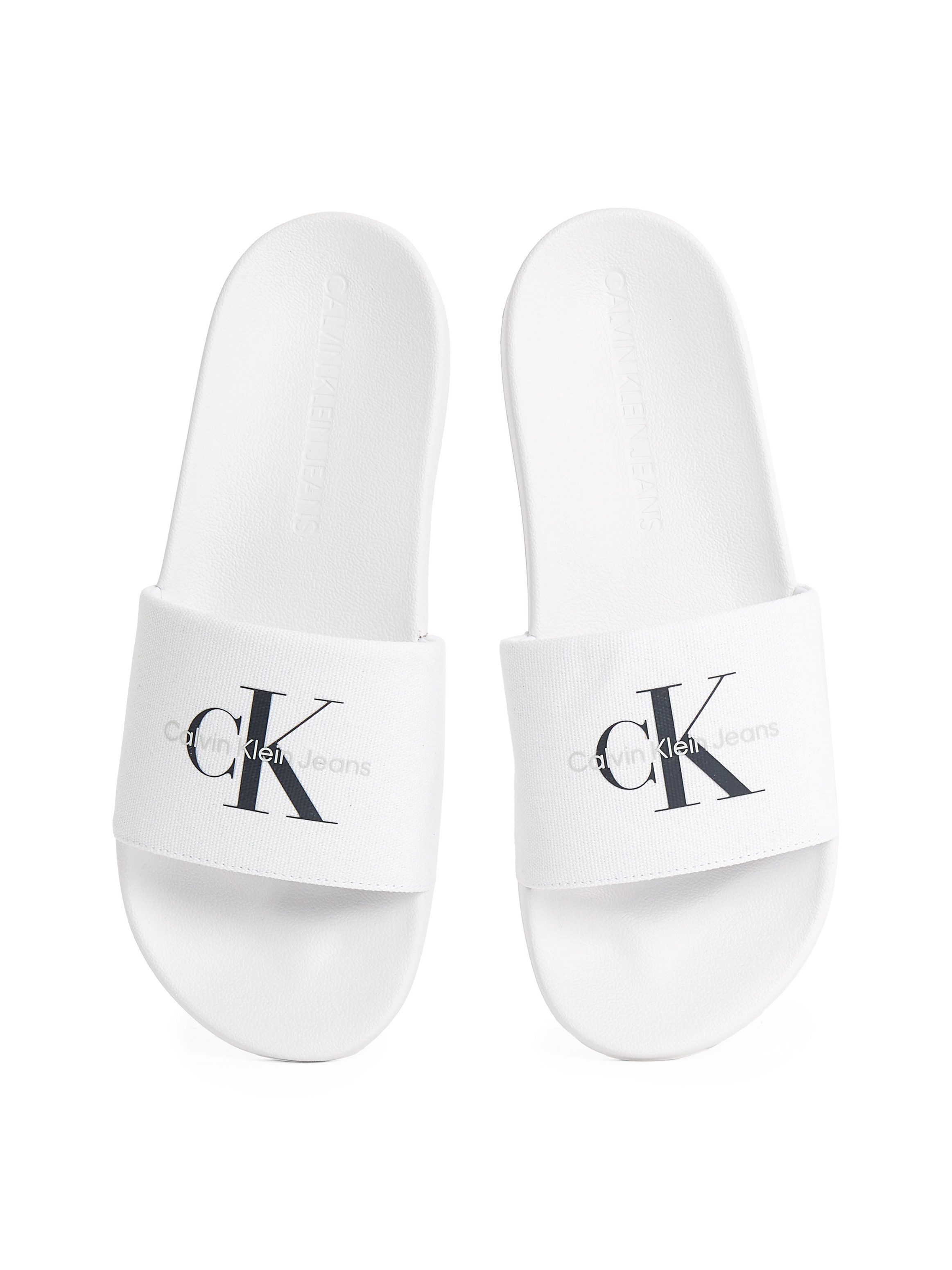 Calvin Klein Badslippers SLIDE MONOGRAM zomerschoen, slippers, badschoens, strandschoen met logo-opschrift