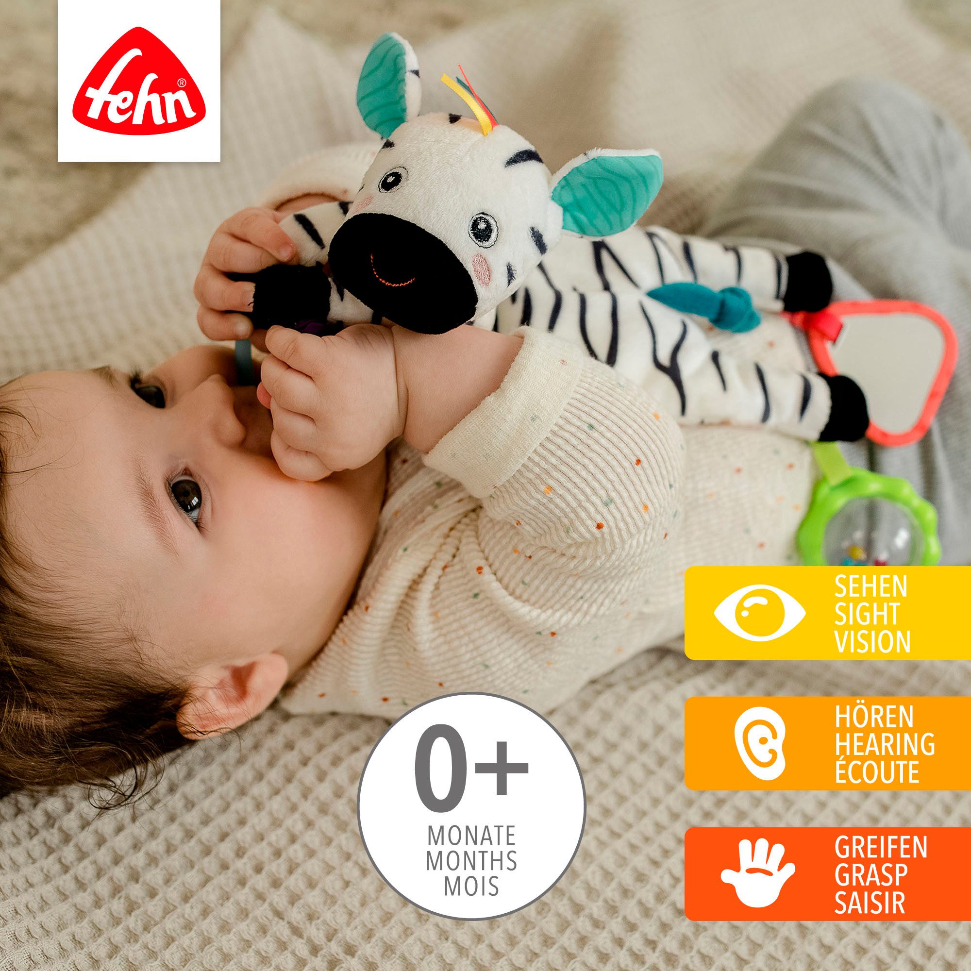 Fehn Grijpspeeltje DoBabyDoo, Bean Bag zebra