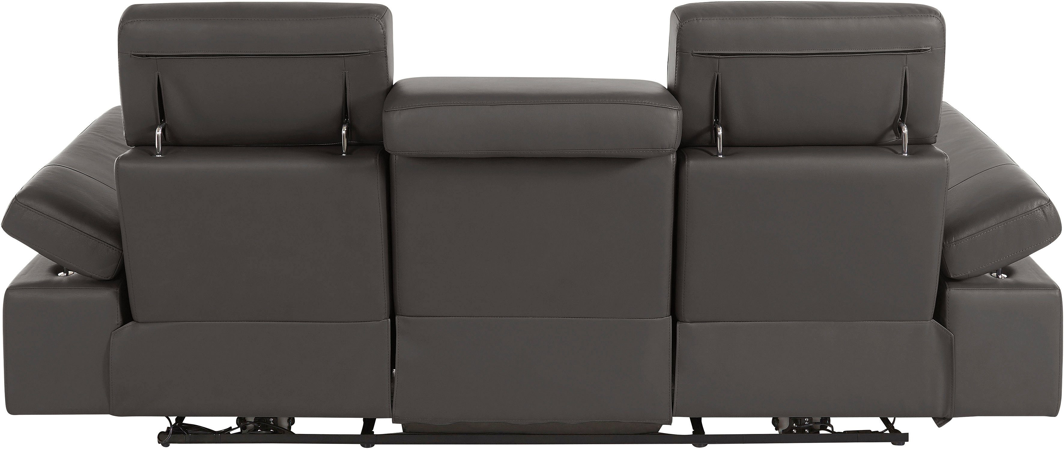 Places of Style 3-zitsbank Kilado met 2x relaxfunctie, verstelbare armleuning, verstelbare hoofdsteun