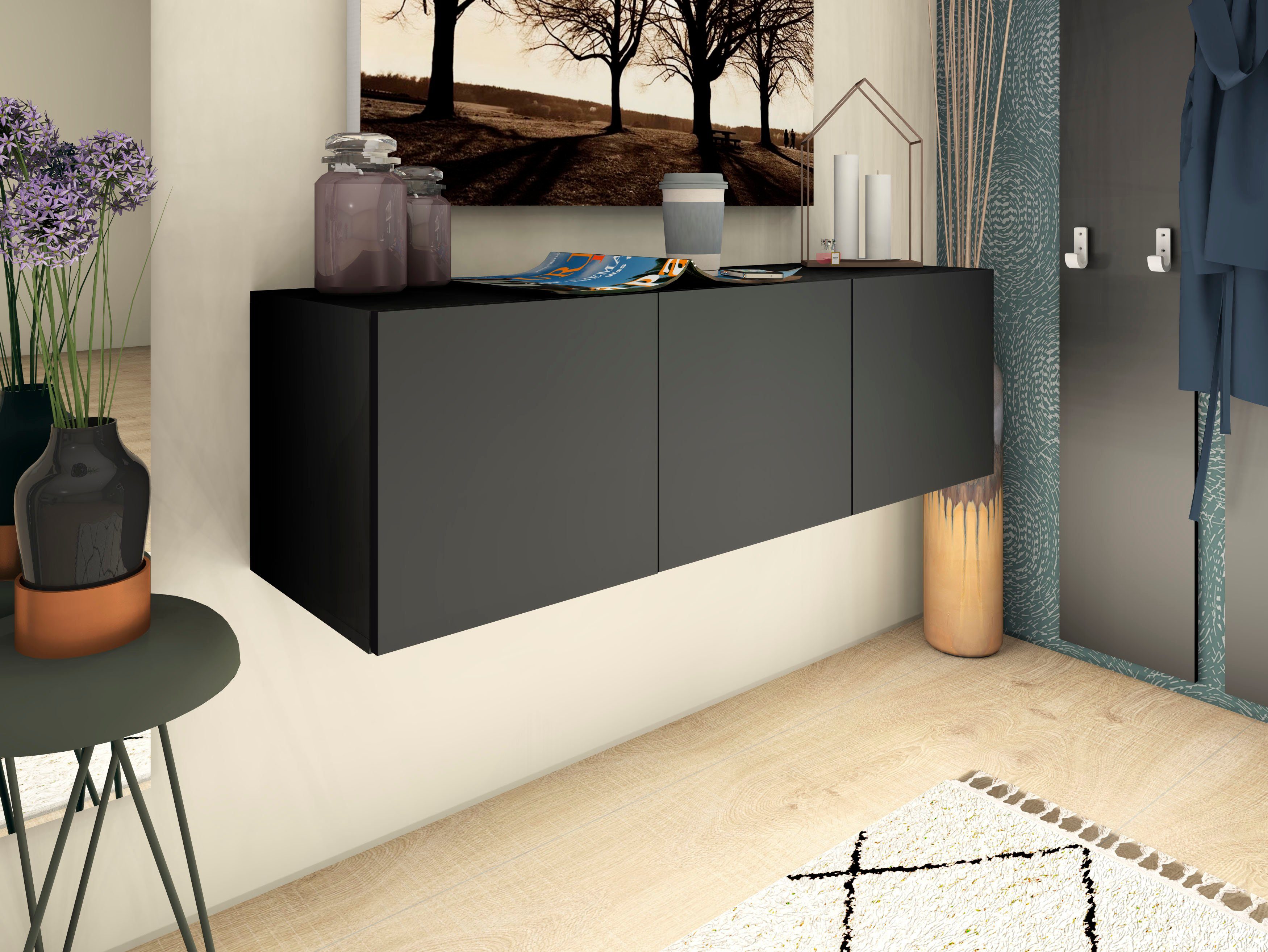 borchardt Möbel Tv-meubel Vaasa Breedte 114 cm, alleen hangend