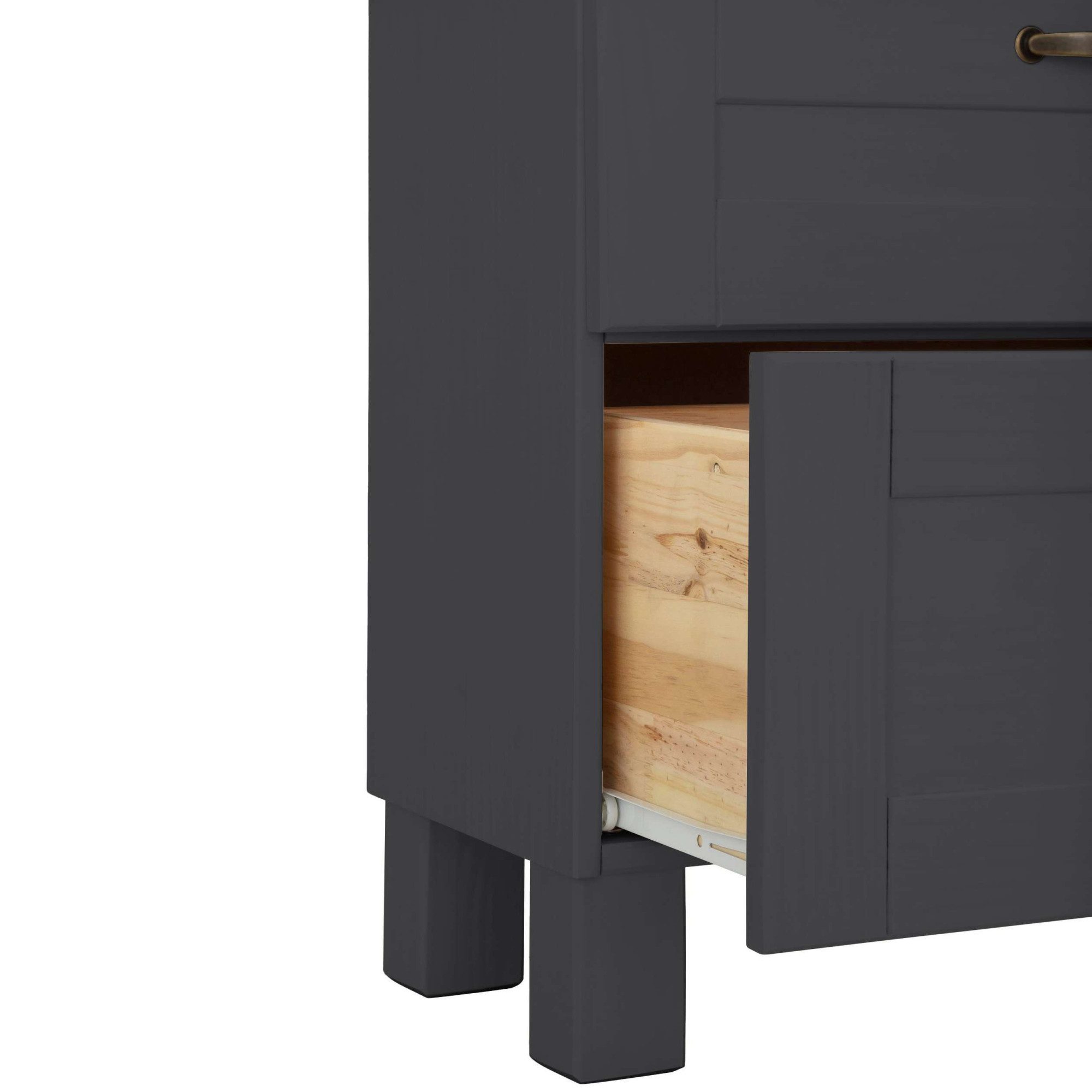 Home affaire Wastafelonderkast Rodby Massief, FSC®-gecertificeerd hout, grepen metaal, breedte 60 cm, hoogte 55 cm