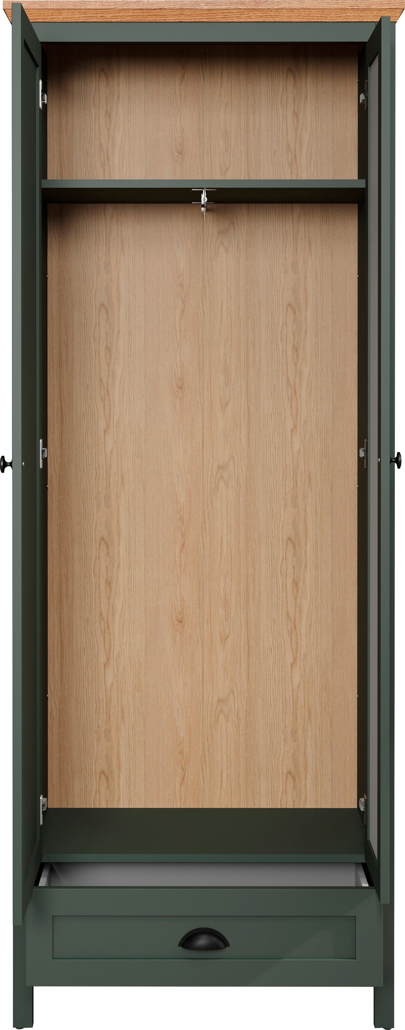Home affaire Kledingkast Vienna Kledingkast in landhuisstijl, met kledingstang - (B/H) 77/198 cm (1 stuk)
