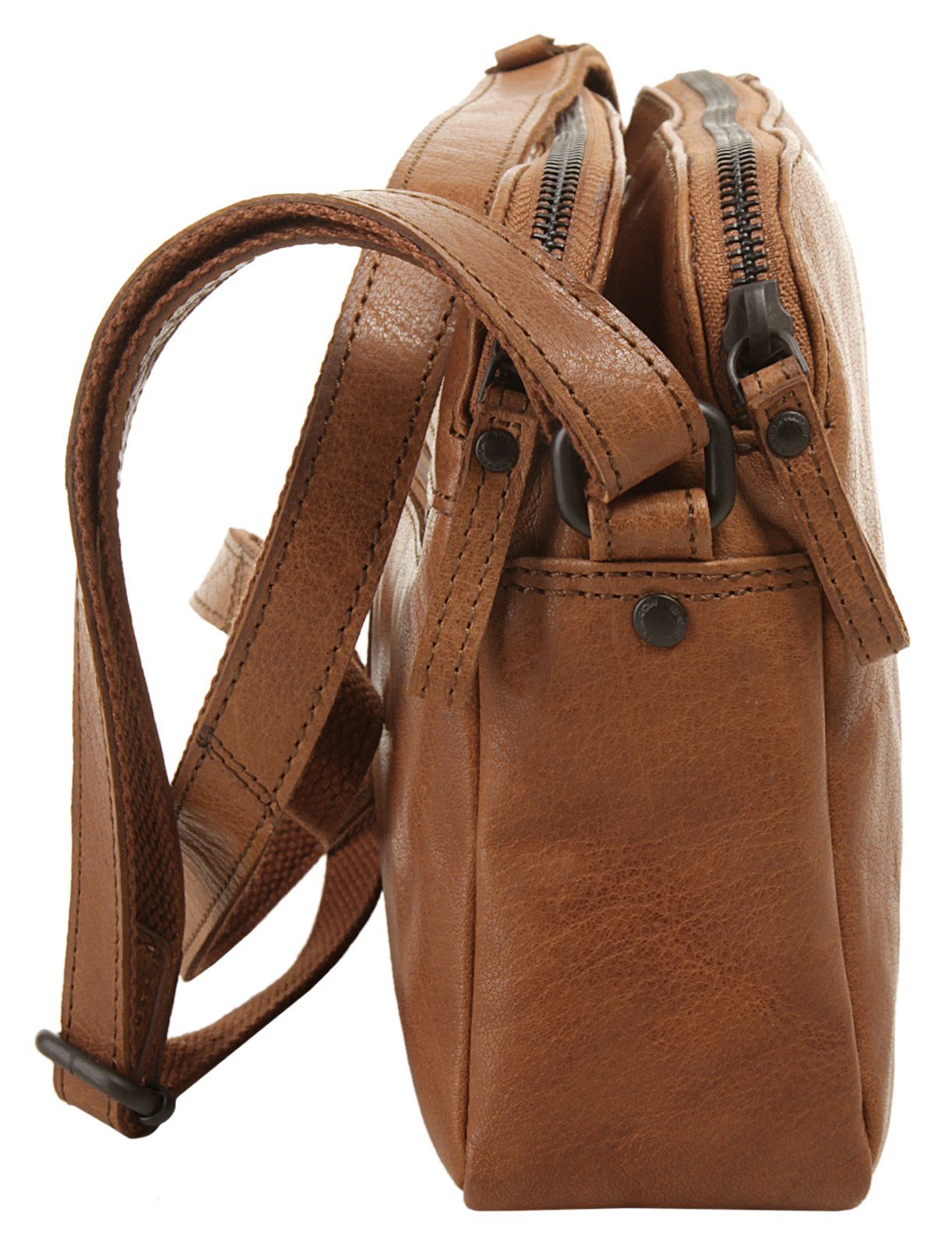 Spikes & Sparrow Schoudertas echt leder