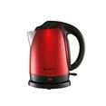moulinex waterkoker by5305 subito, 1,7 l, afneembare antikalk-filter, 360° draaibare basis, 2400 w, edelstaal, wijnrood rood