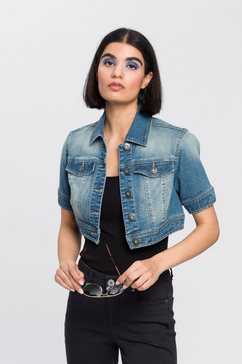 arizona jeansjack in extra kort model blauw