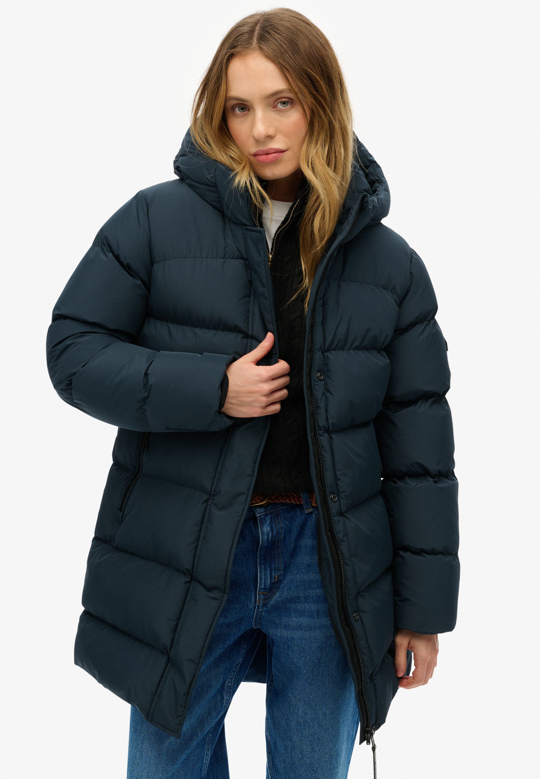 Superdry Gewatteerde jas HOODED SPORTS PUFFER MID JKT