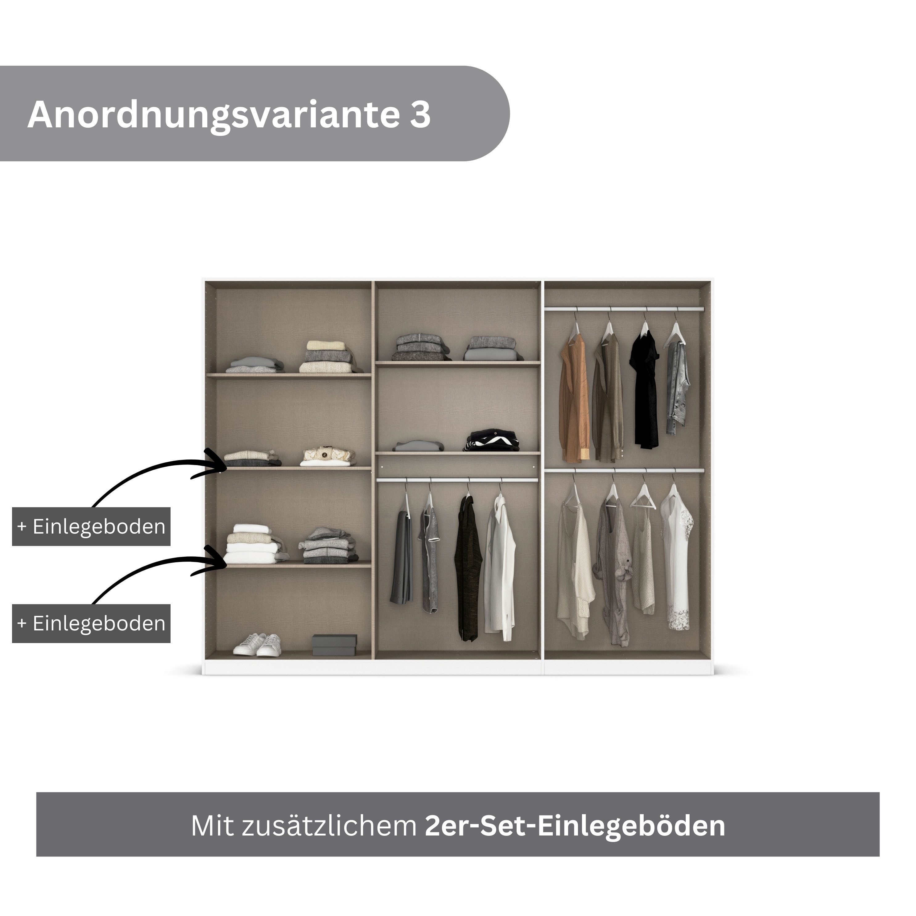 rauch Draaideurkast Kleiderschrank Schrank Garderobe AGORDO TOPSELLER Schlafzimmer doordachte binnenuitrusting, in 6 breedtes en 2 hoogtes made in germany