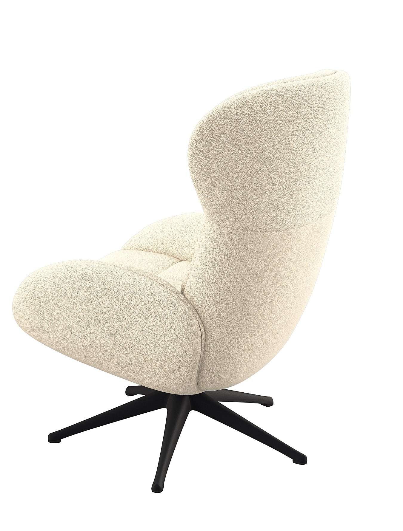 FLEXLUX Relaxfauteuil Haze, TV-stoel, fauteuil, stoffeerstoel Rugdeelverstelling, draaibaar, voet zwart