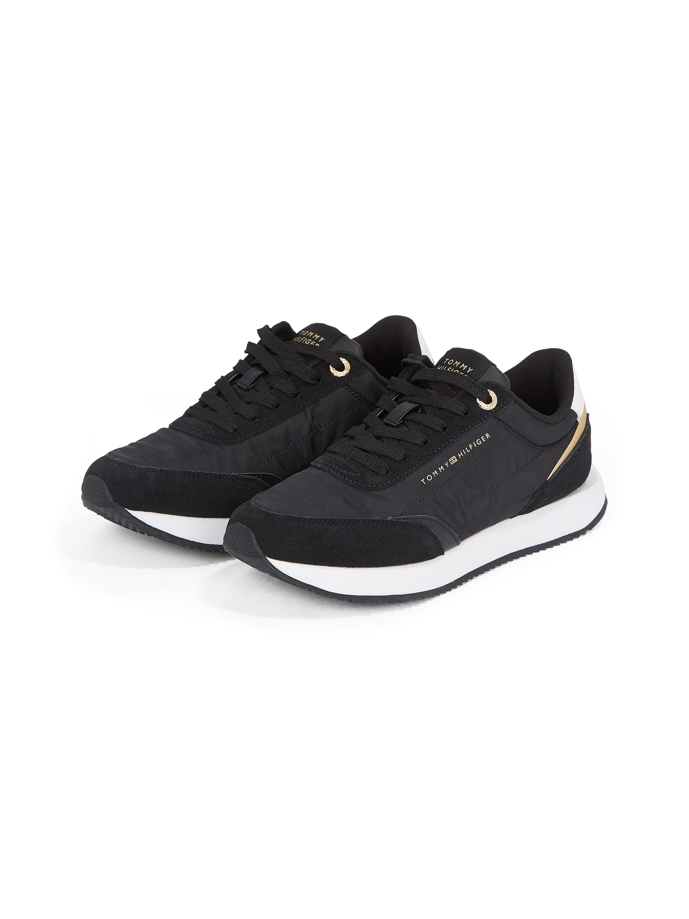 Tommy Hilfiger Plateausneakers ESSENTIAL RUNNER freizeitschoen, lage schoen, veterschoen met...