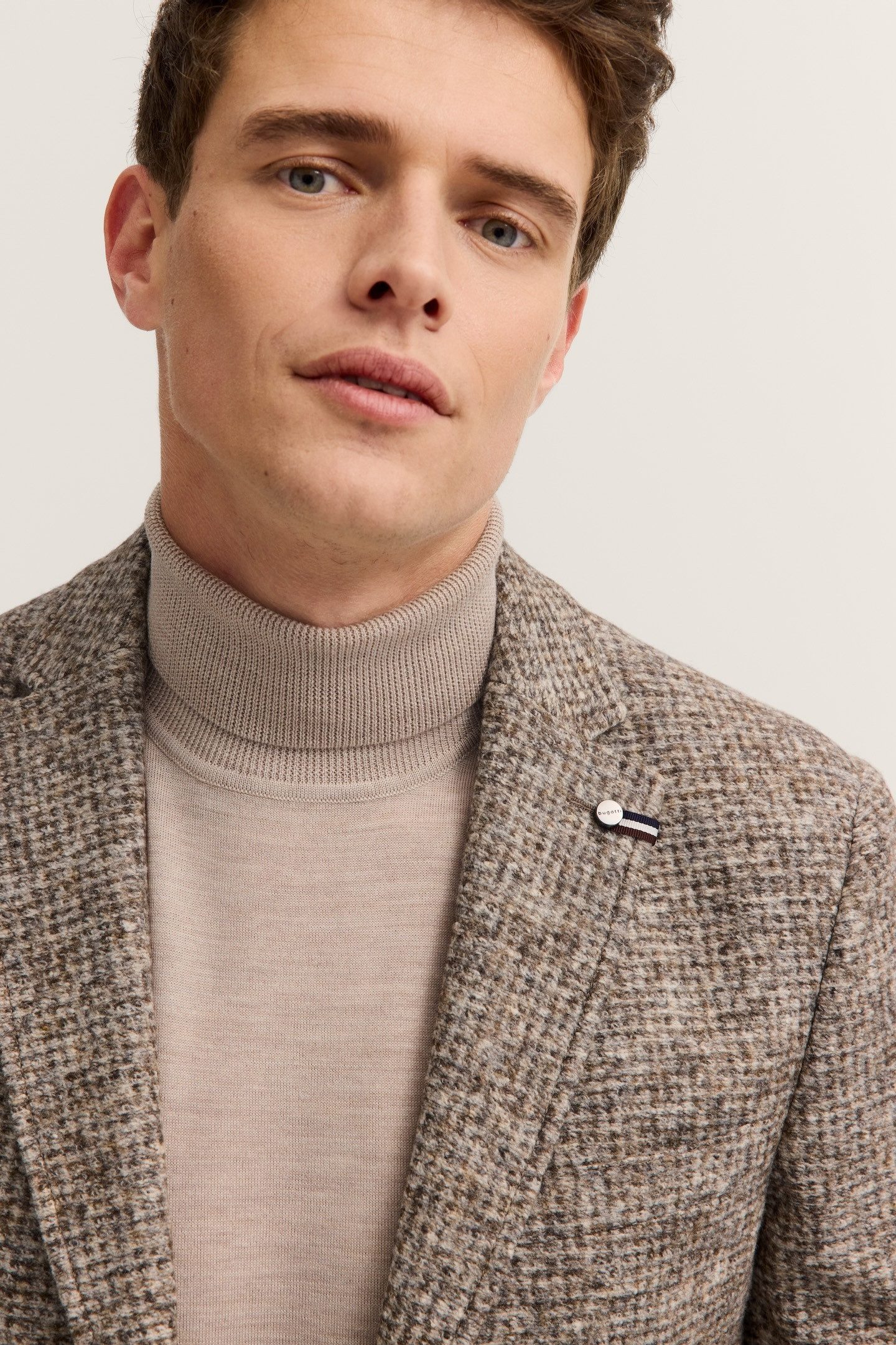 Bugatti Colbert MODERN FIT Jersey met stretch met kleine dessin