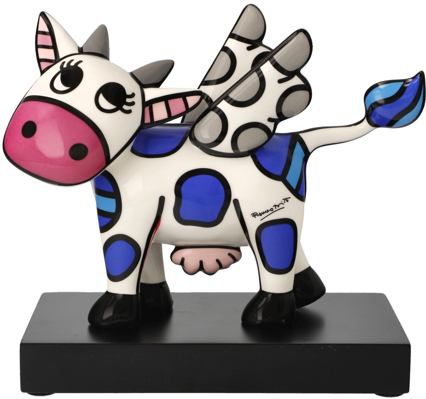 Goebel Verzamelfiguur Britto Pop Art, porselein, Romero Britto - Vliegende Koe