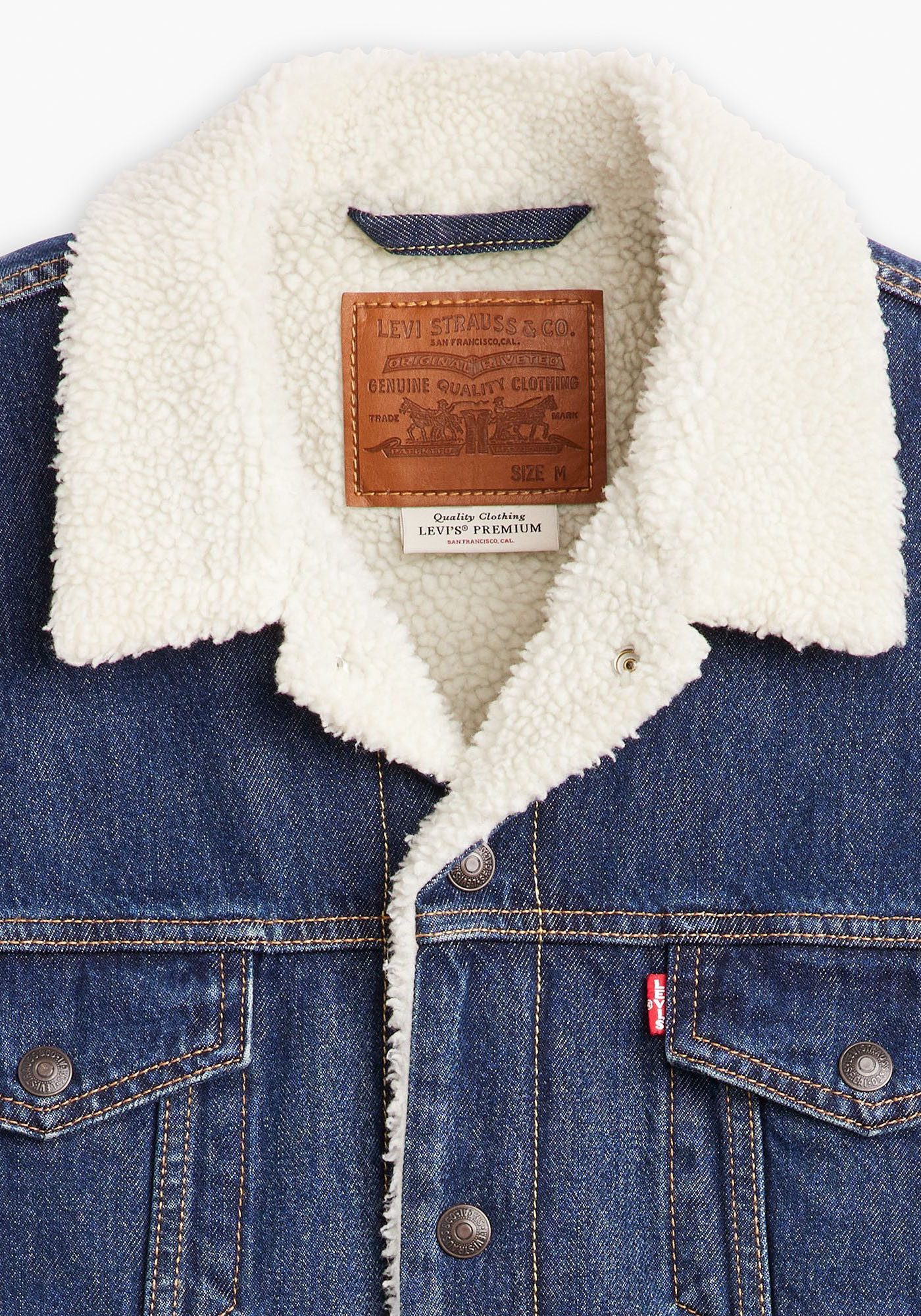 Levi's® Jeansgilet SLEEVELESS TYPE 3 SHERPA met lamswol-optiek binnenvoering
