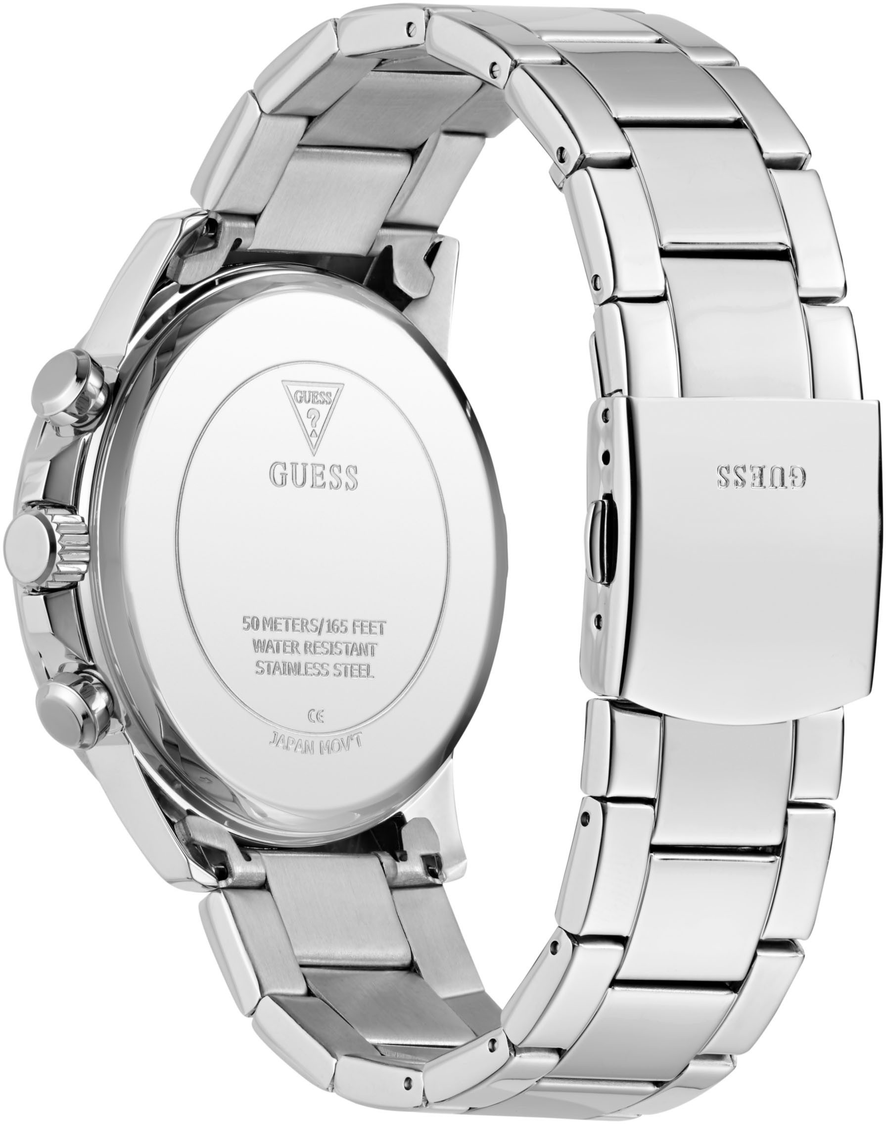 Guess Multifunctioneel horloge Walker Quartz horloge, polshorloge, herenhorloge, datum, weekdag, siliconen band