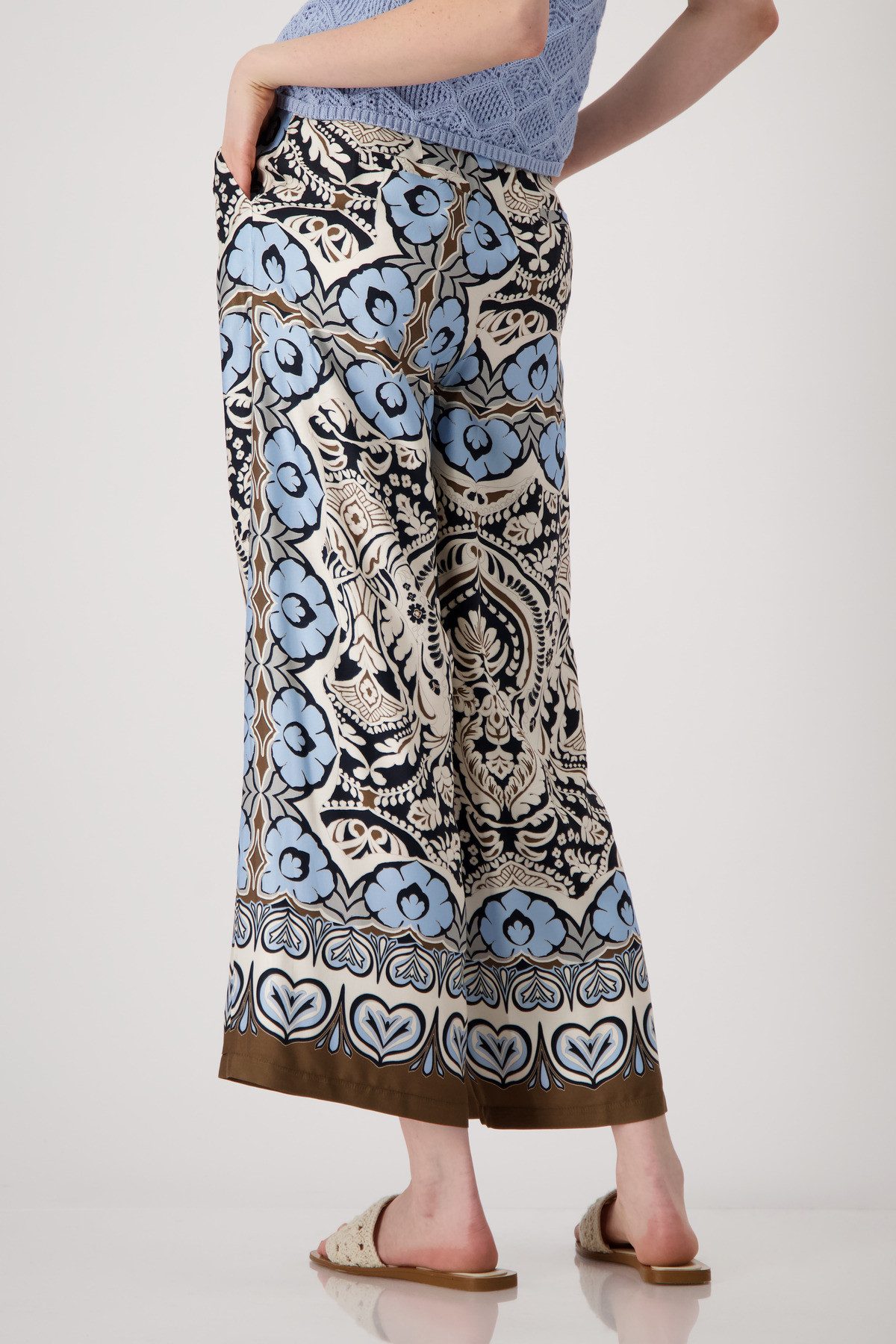 Monari 7/8 broek met ornamenten 68cm
