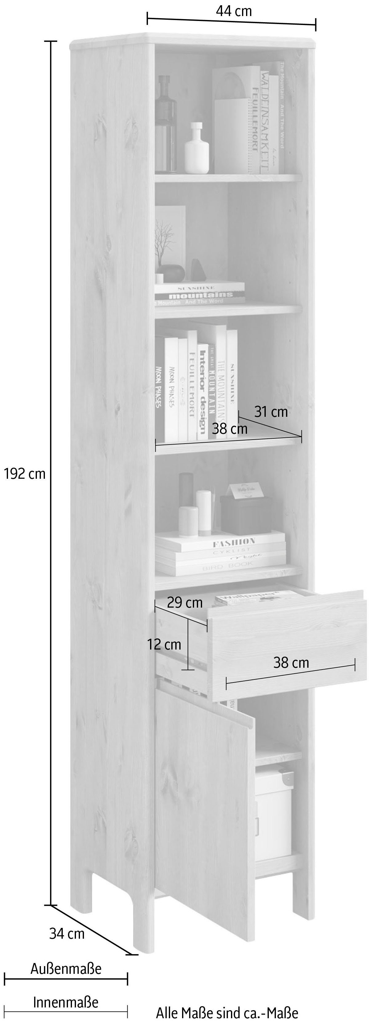 Home affaire Rek Luven gecertificeerd massief hout, breedte 44 cm