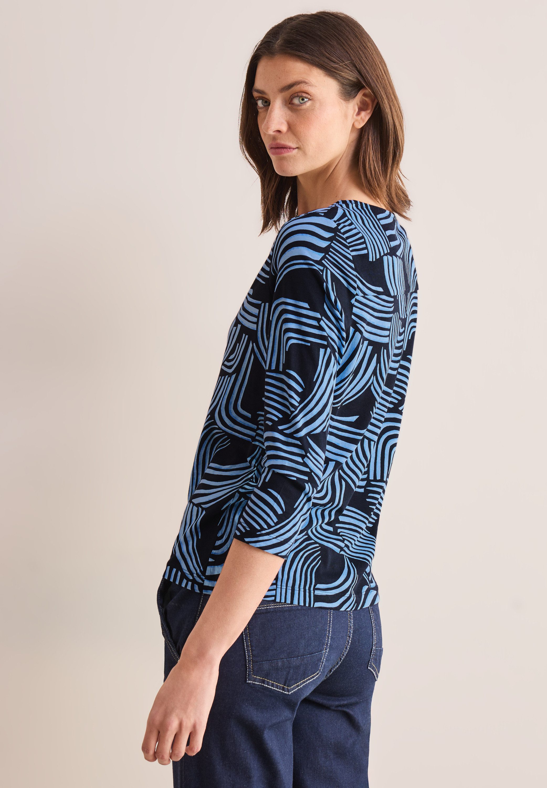 Cecil Shirt met 3/4 mouwen met print all-over