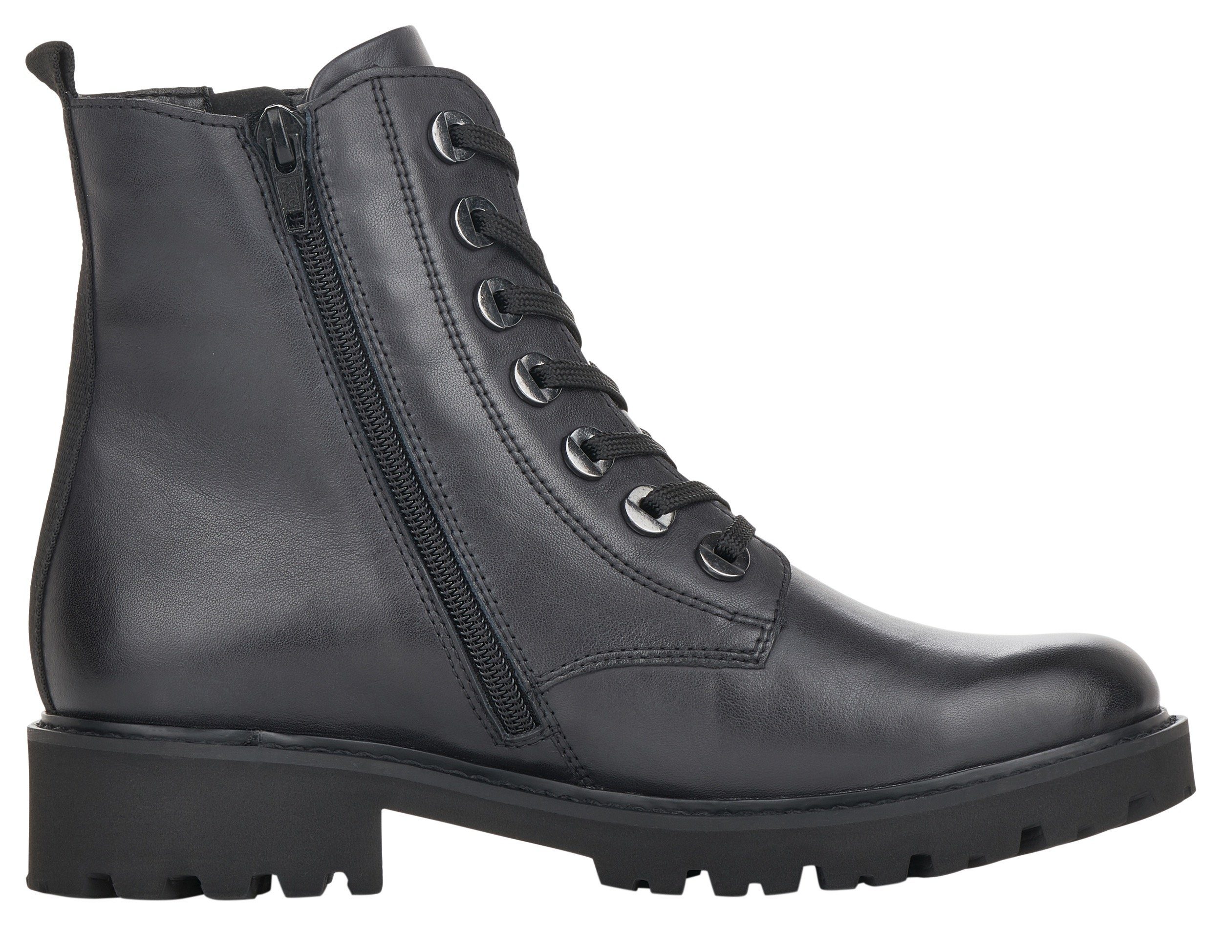 Remonte Veterlaarsjes blokhak, laarsjes, veterschoenen, flats in used look