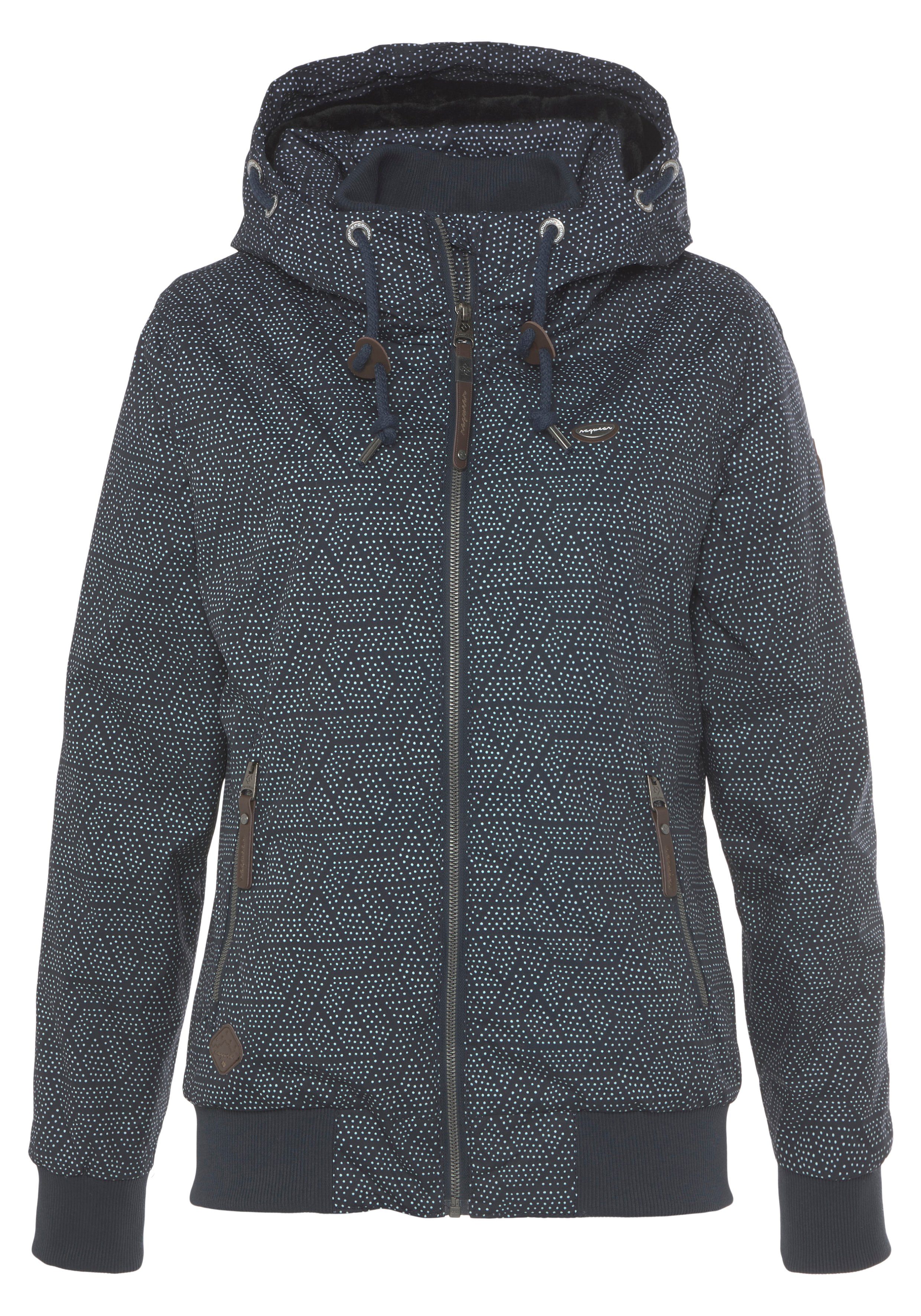 Ragwear Outdoorjack NUGETTKA PRINT O met stippenmotief