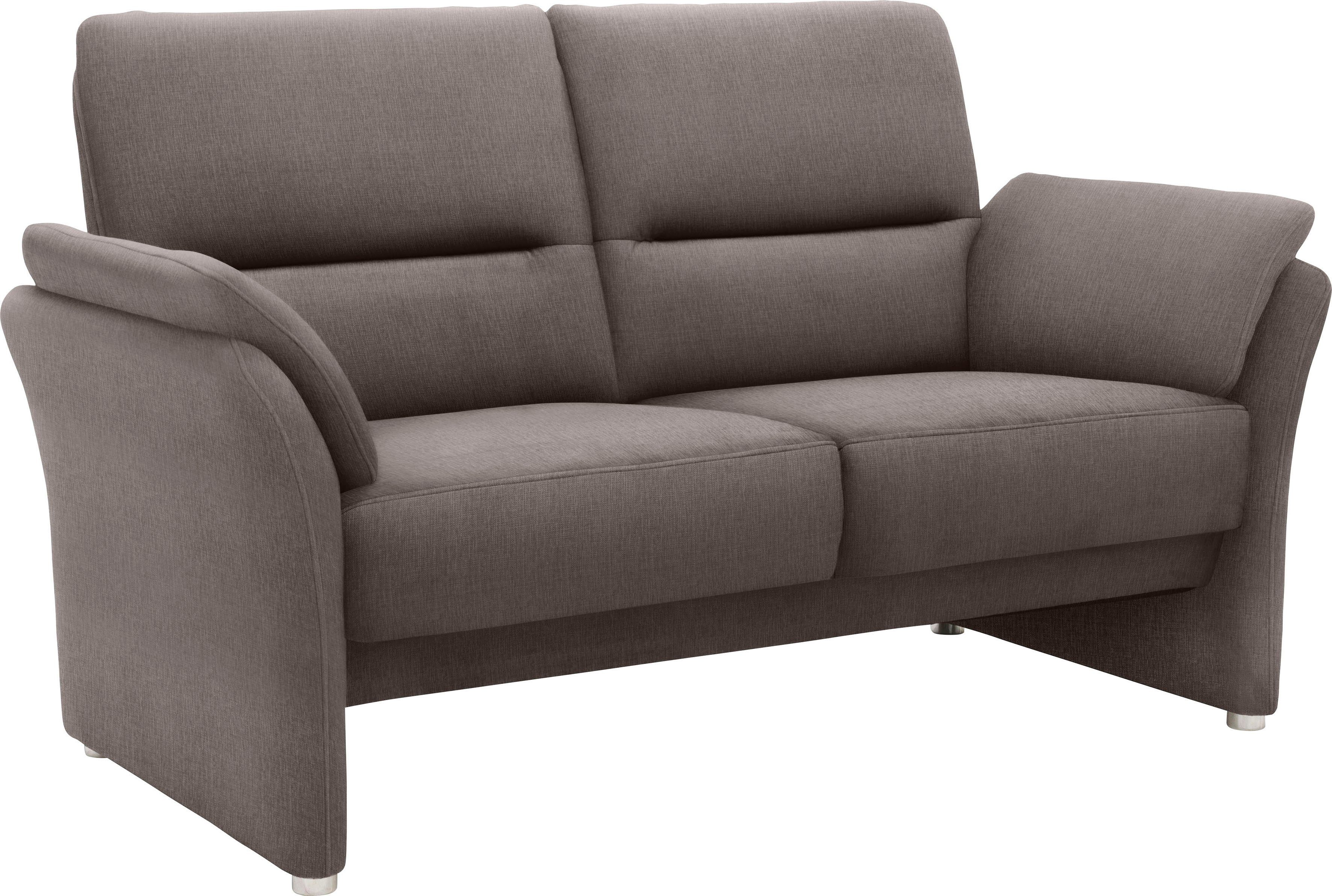 DOMO collection 2-zitsbank Pina elegant en tijdloos, smalle armleuningen, compacte afmetingen
