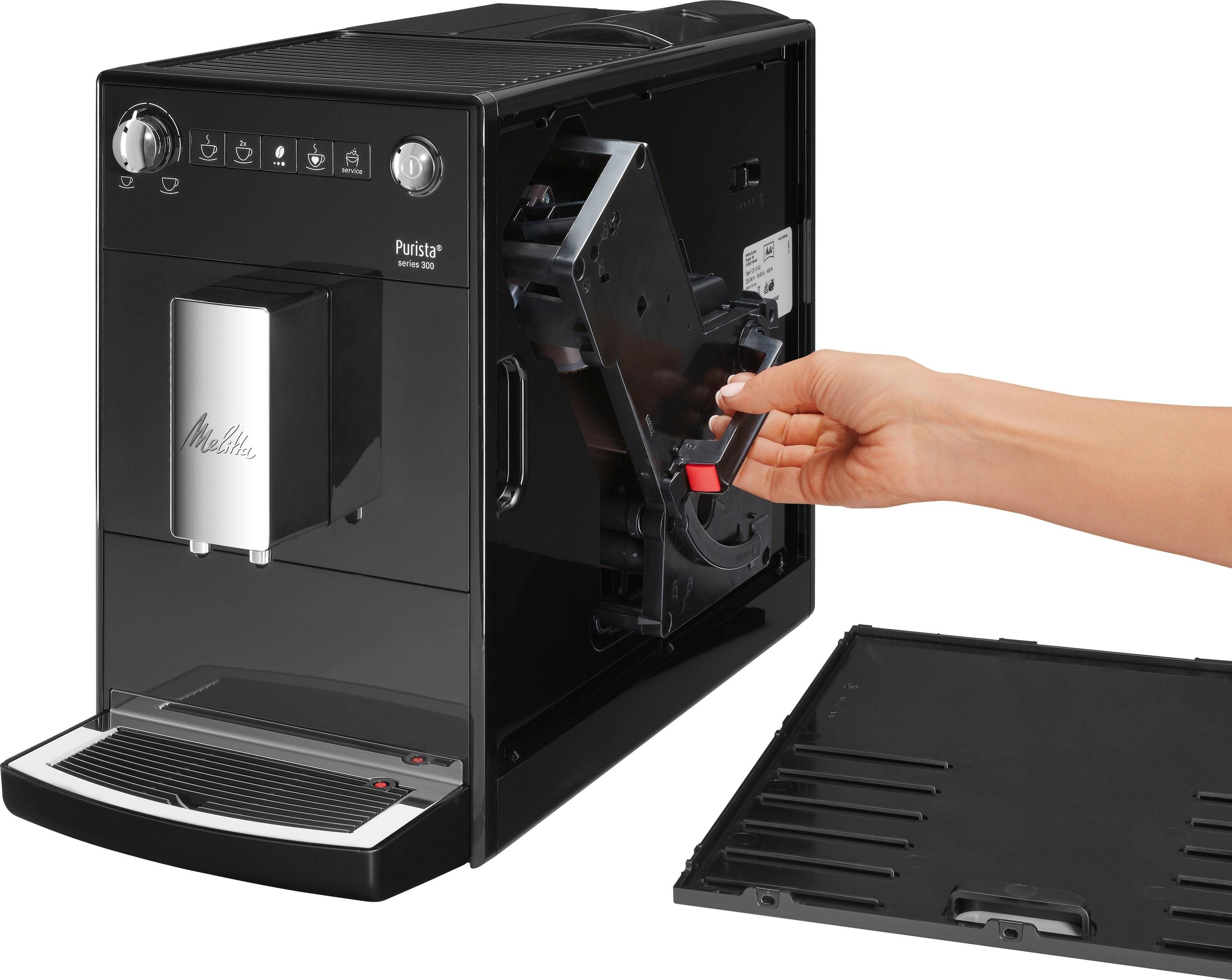 Melitta Volautomatisch koffiezetapparaat Purista® F230-101, zilver/zwart, Favoriete koffie-functie, compact & extra geruisloos