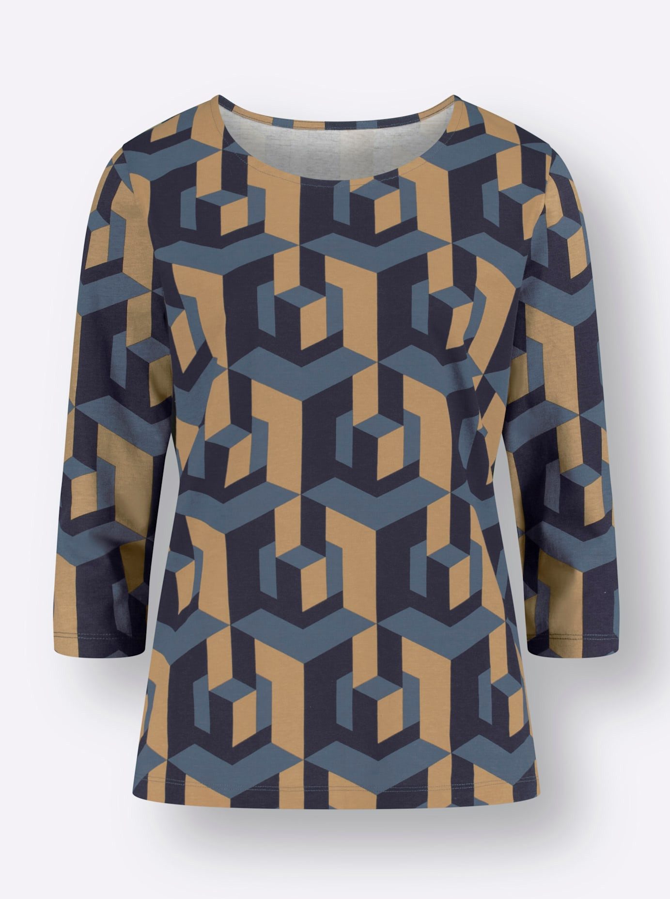 Classic Basics Shirt met ronde hals Shirt met 3/4-mouwen (1-delig)