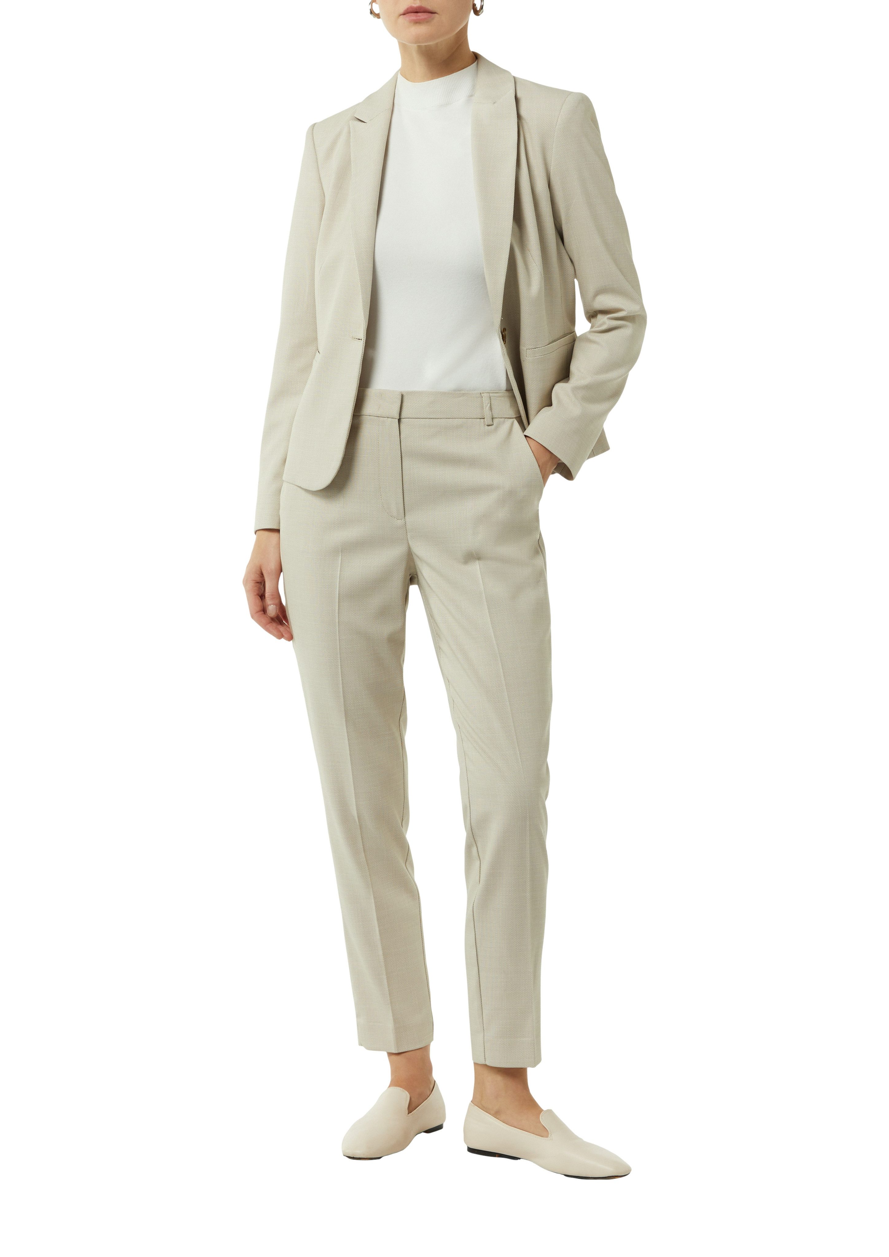 Comma 7/8 broek met riemlussen