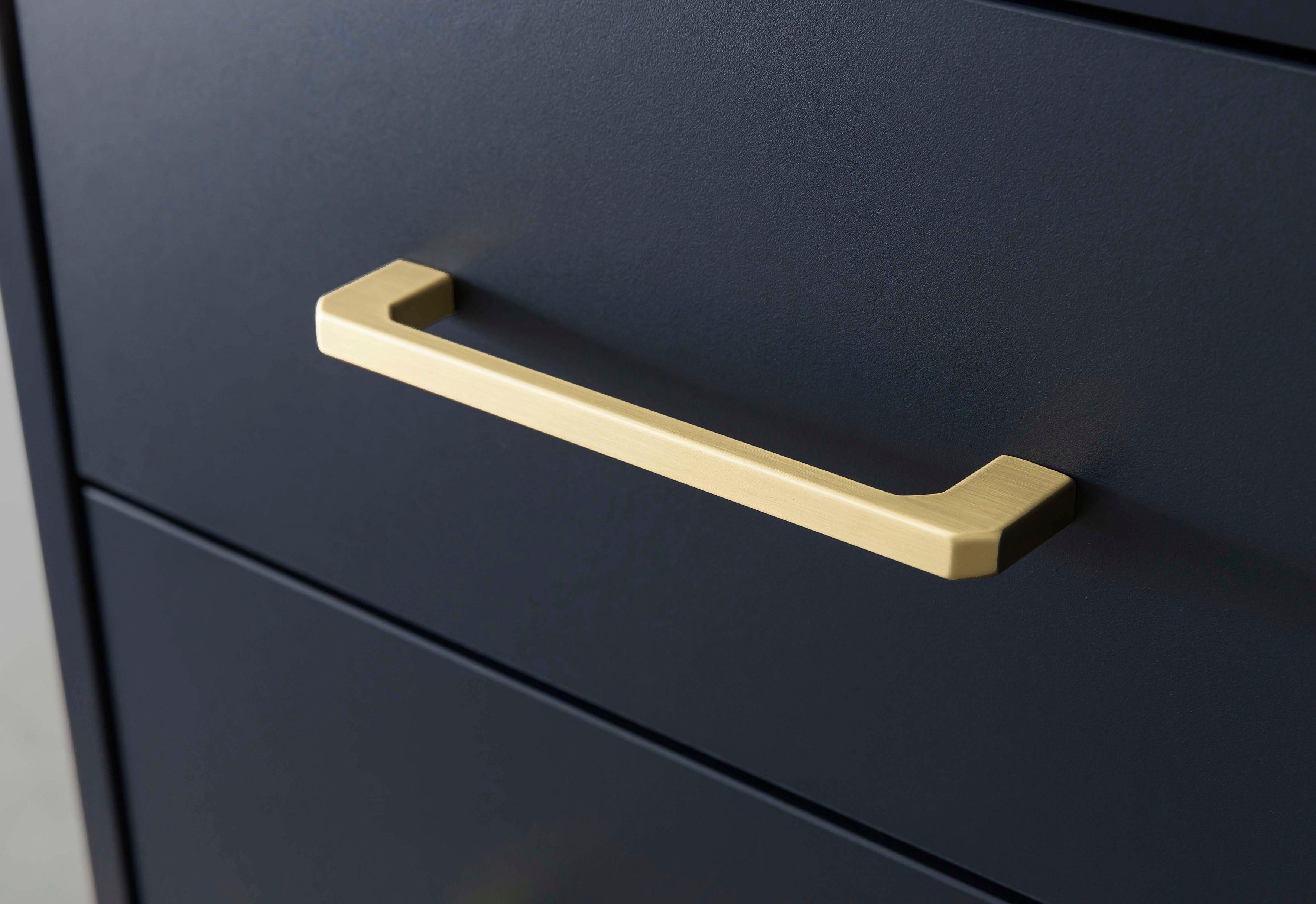 welltime Hoge kast Kent met goudkleurige handgrepen