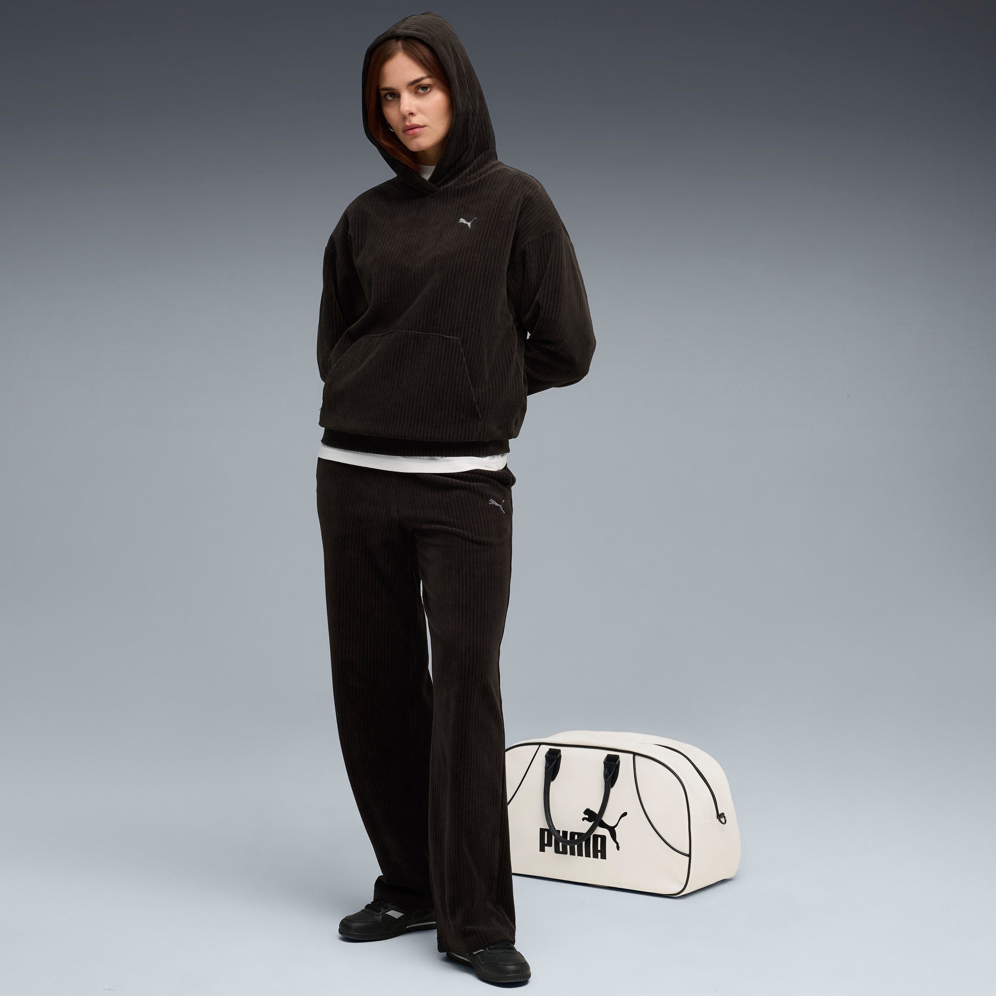 PUMA Hoodie ESS ELEVATED COMFORT VELOUR RIB HOODIE