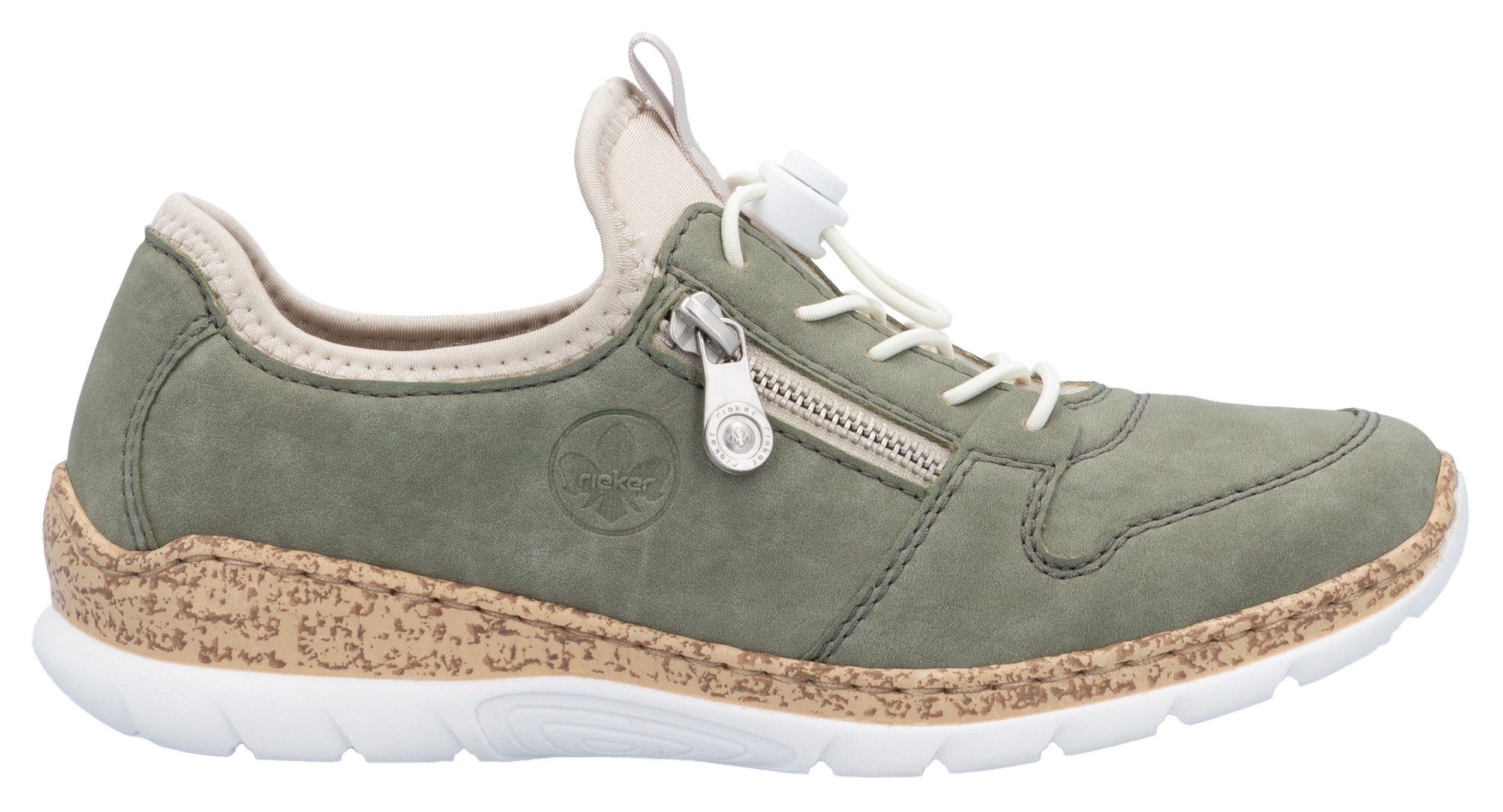 Rieker Slip-on sneakers Veterschoen, lage schoen, slipper met lichte zool