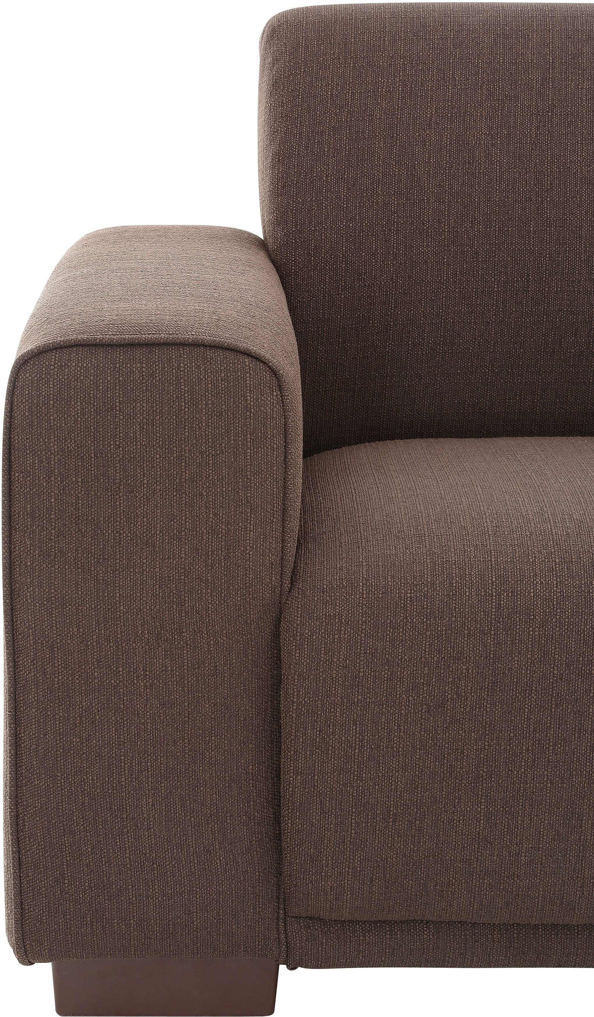 Home affaire Hoekbank BORNHOLM L-vorm met chaise longue, afmetingen B/D/H: 234/162/85 cm Recamiere links of rechts bestelbaar, golfvering, inclusief 2 kussens