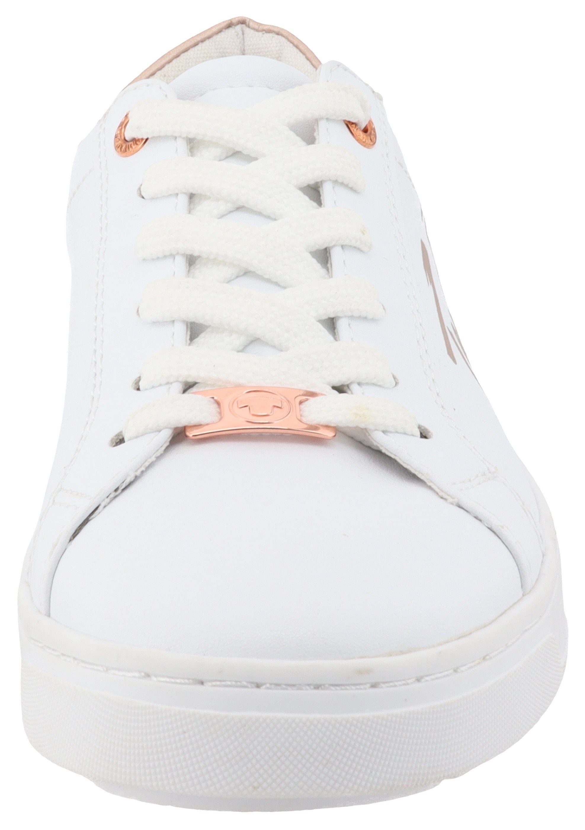 Tom Tailor Plateausneakers Ellen met contrastafwerking, vrijetijdsschoen, lage schoen, veterschoen