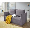 inosign zithoek tiny mike veranderbare sofa: 2 hockers in bank geïntegreerd, kunnen apart worden gezet, met opstaande naad en fijne stiksels, zitbreedte 140 cm (3-delig) zilver