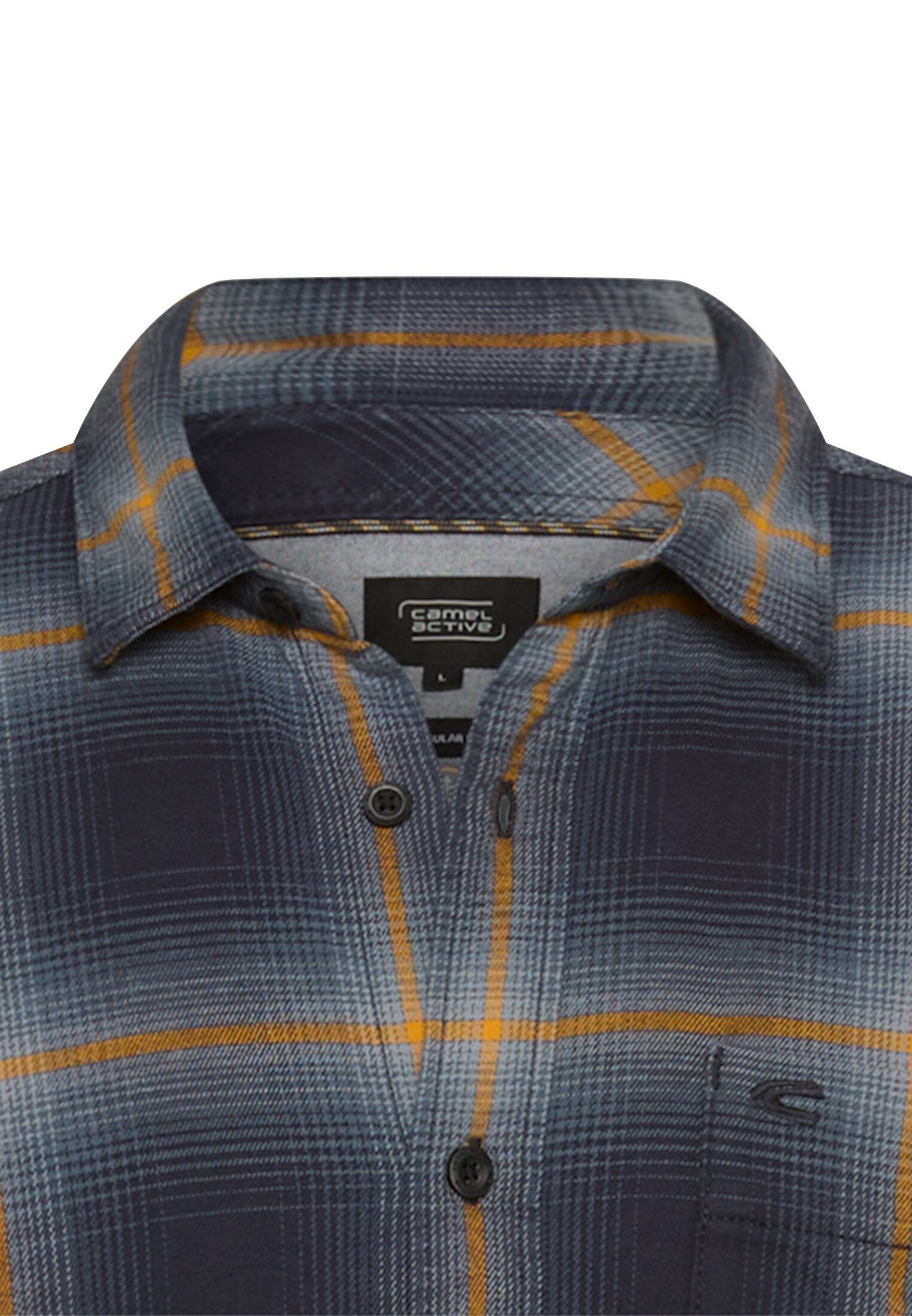 camel active Overhemd met lange mouwen met geborduurd logo