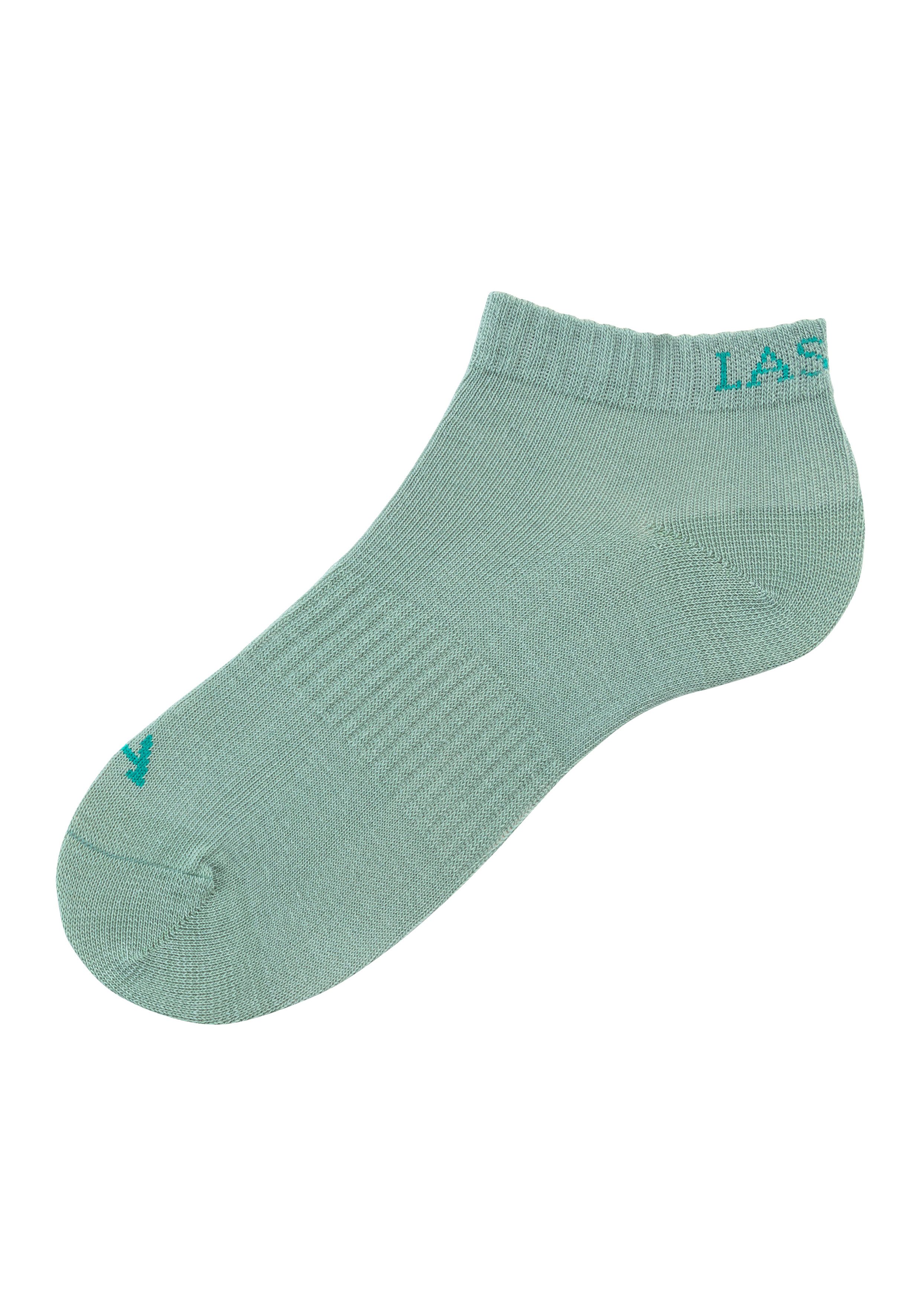 active by Lascana Sneakersokken met ingebreid merklogo (set, 6 paar)