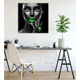 leonique artprint op acrylglas gezicht groen