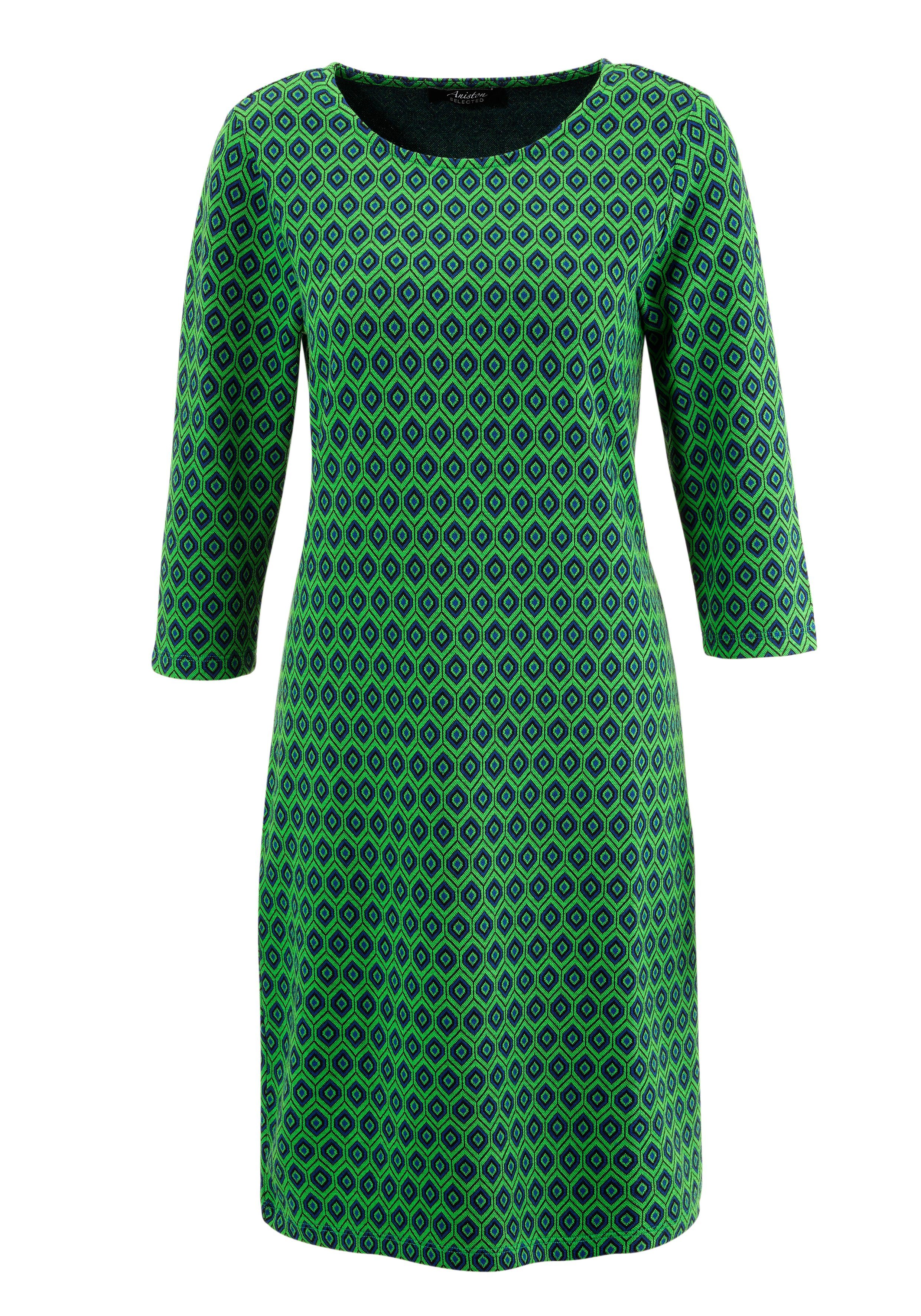 Aniston SELECTED Jerseyjurk met trendy retropatroon