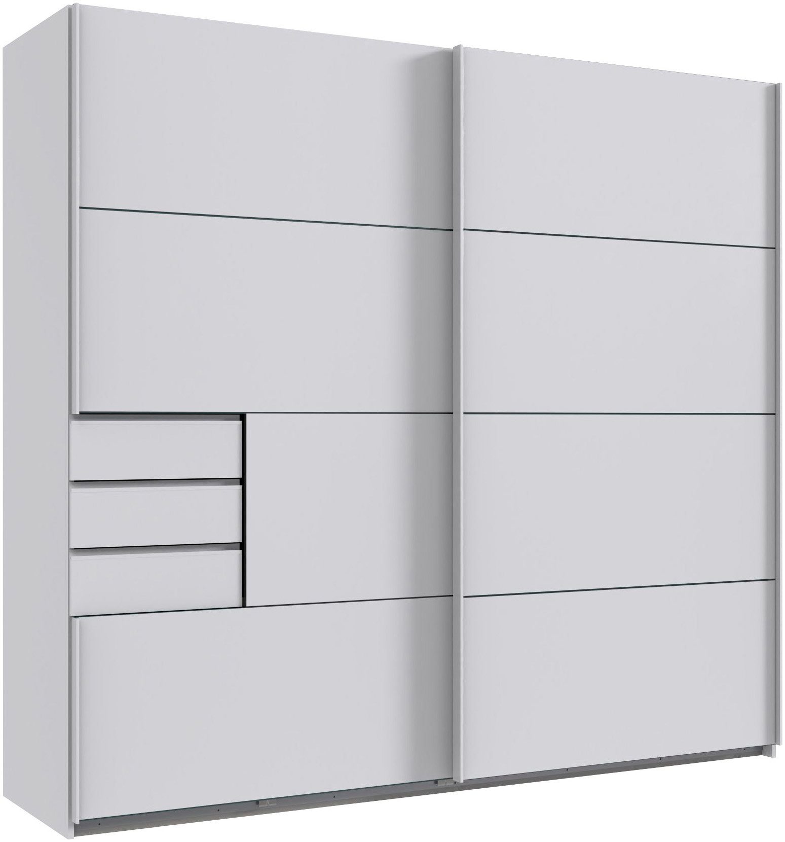Wimex Zweefdeurkast Saigon, met complete binneninrichting, Made in Germany Kledingkast 2-deurs, 225 cm breed, met 3 praktische lades zweefdeurkasten