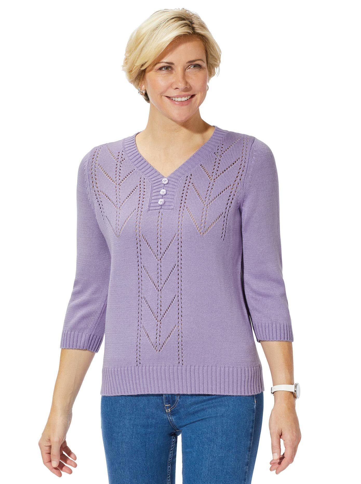 Classic Basics Trui met 3/4-mouwen Trui