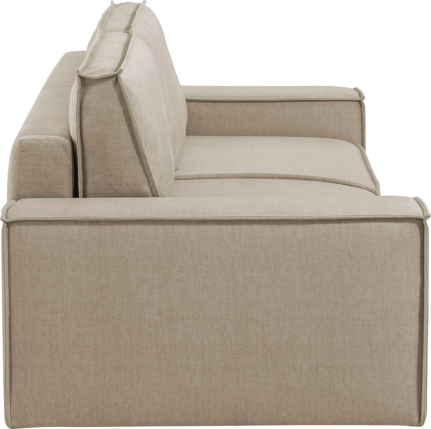 Home affaire 3-zitsbank SHERWOOD slaapbank (257 cm) ribfluweel, velours, vintage lederlook