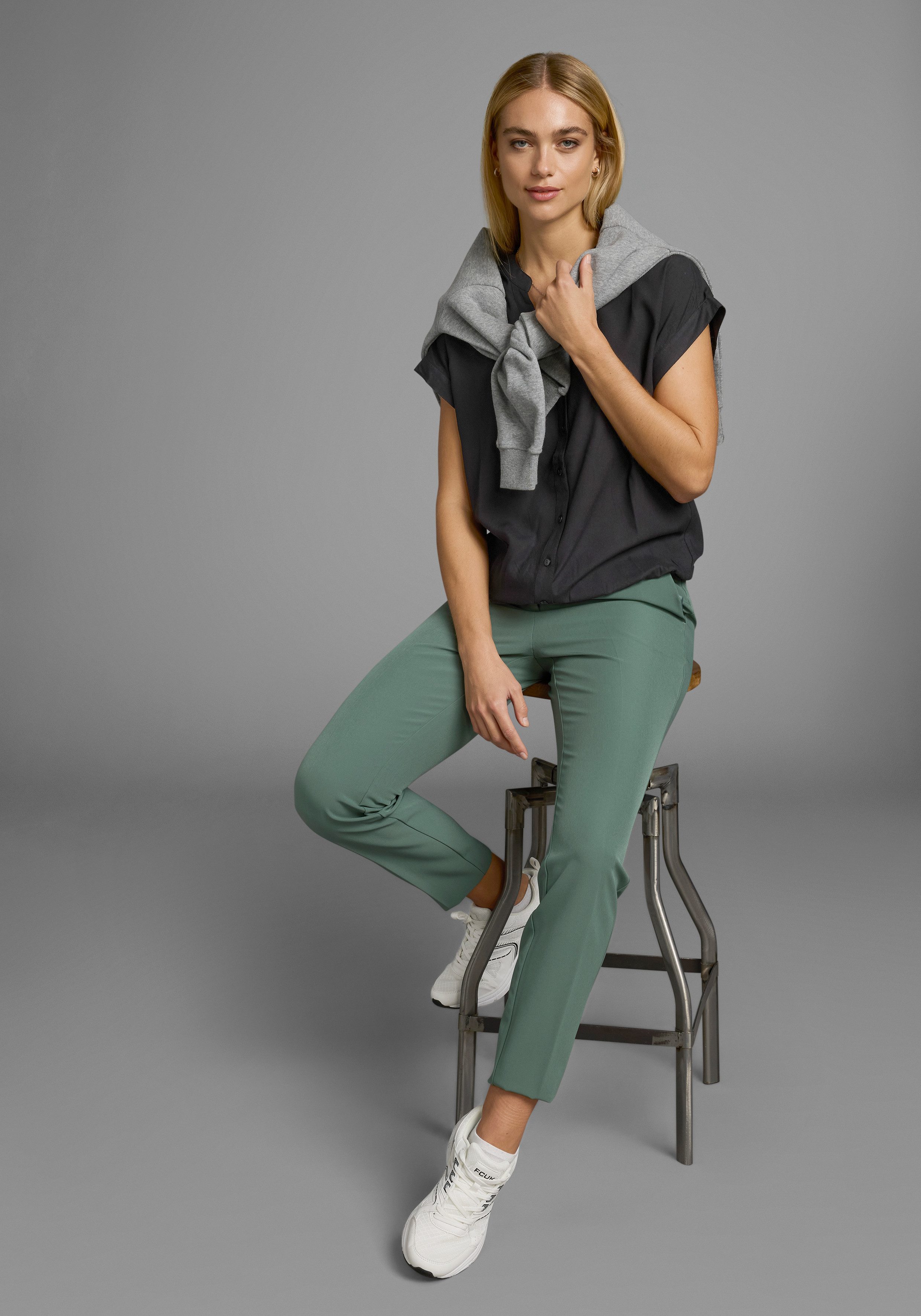 Boysen's Overhemdblouse in oversized stijl met ballonzoom