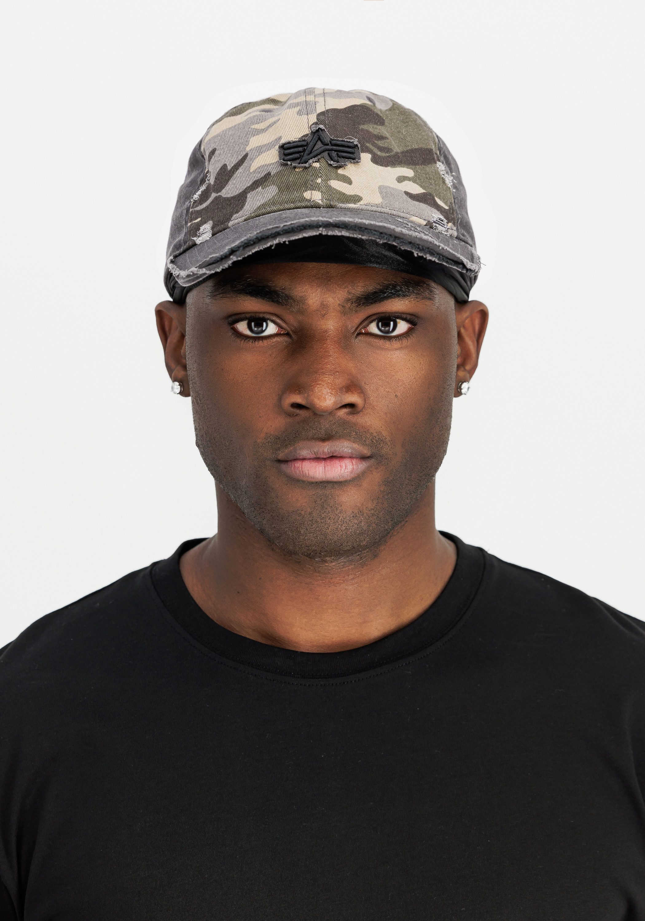Alpha Industries Truckerpet Distressed Logo Camo Cap