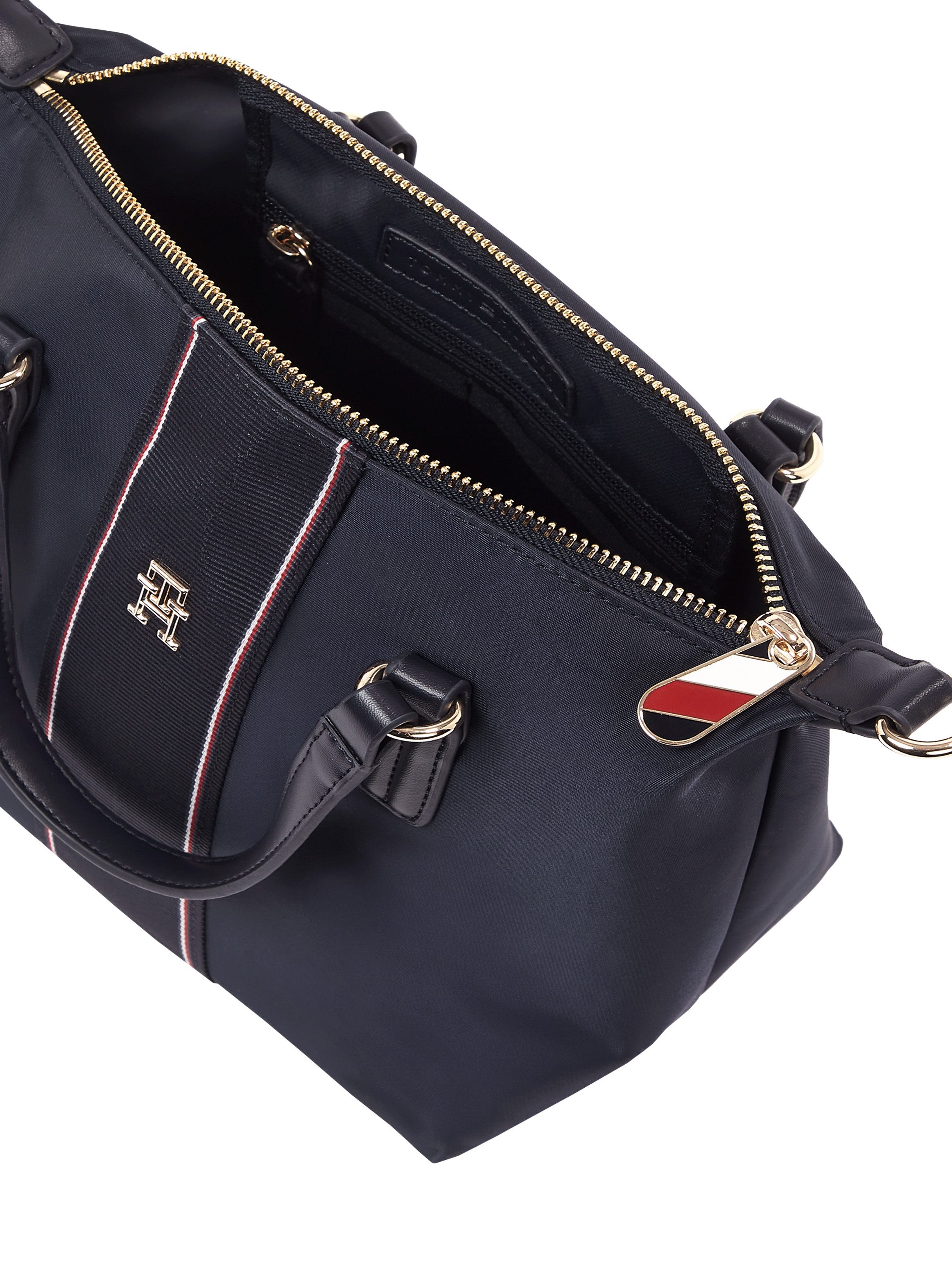 Tommy Hilfiger Draagtas POPPY SMALL TOTE CORP , dames schoudertas, handtas met kleurrijke rits