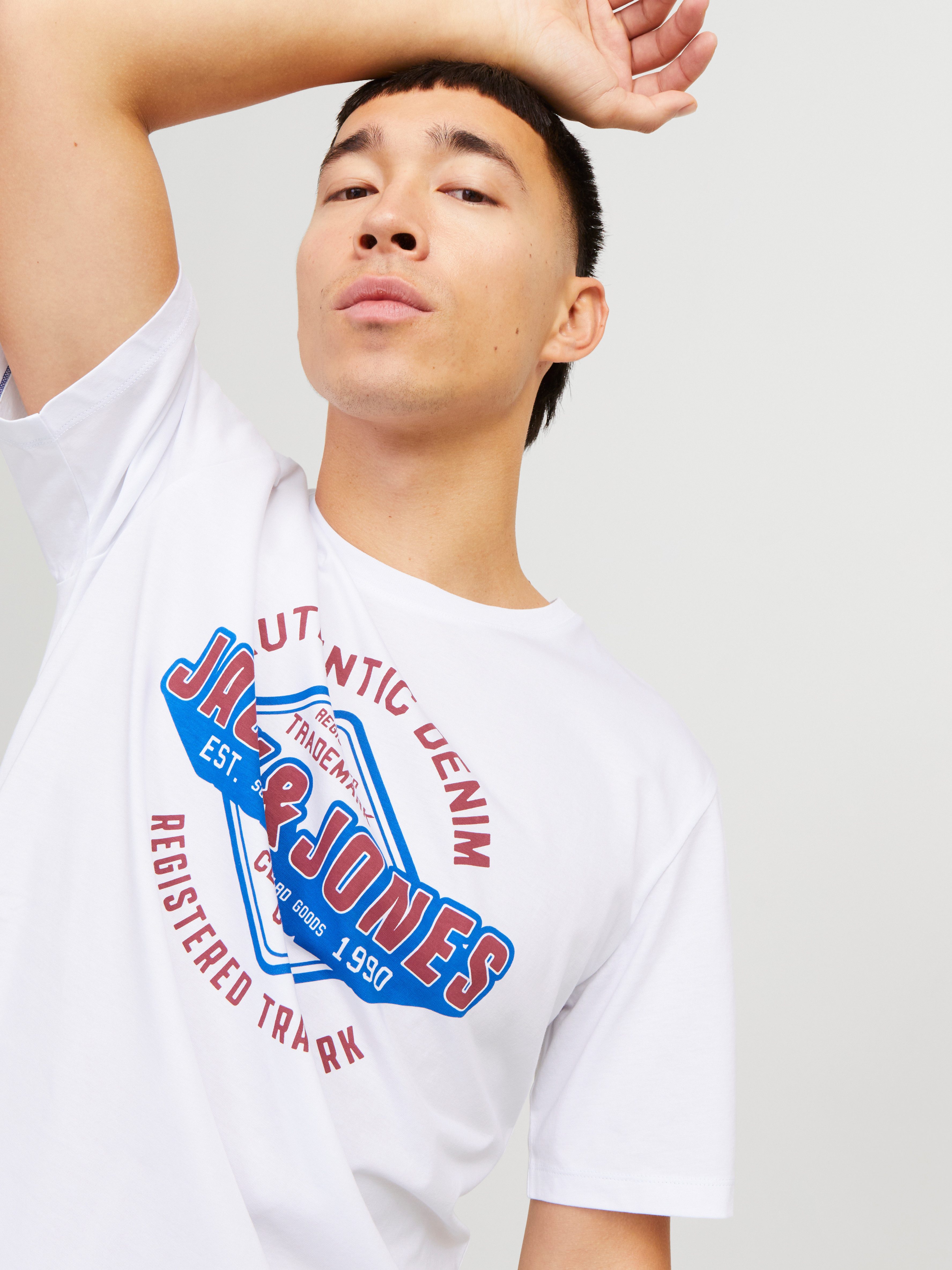 Jack & Jones Shirt met ronde hals JJELOGO TEE SS O-NECK 2 COL SS25 SN