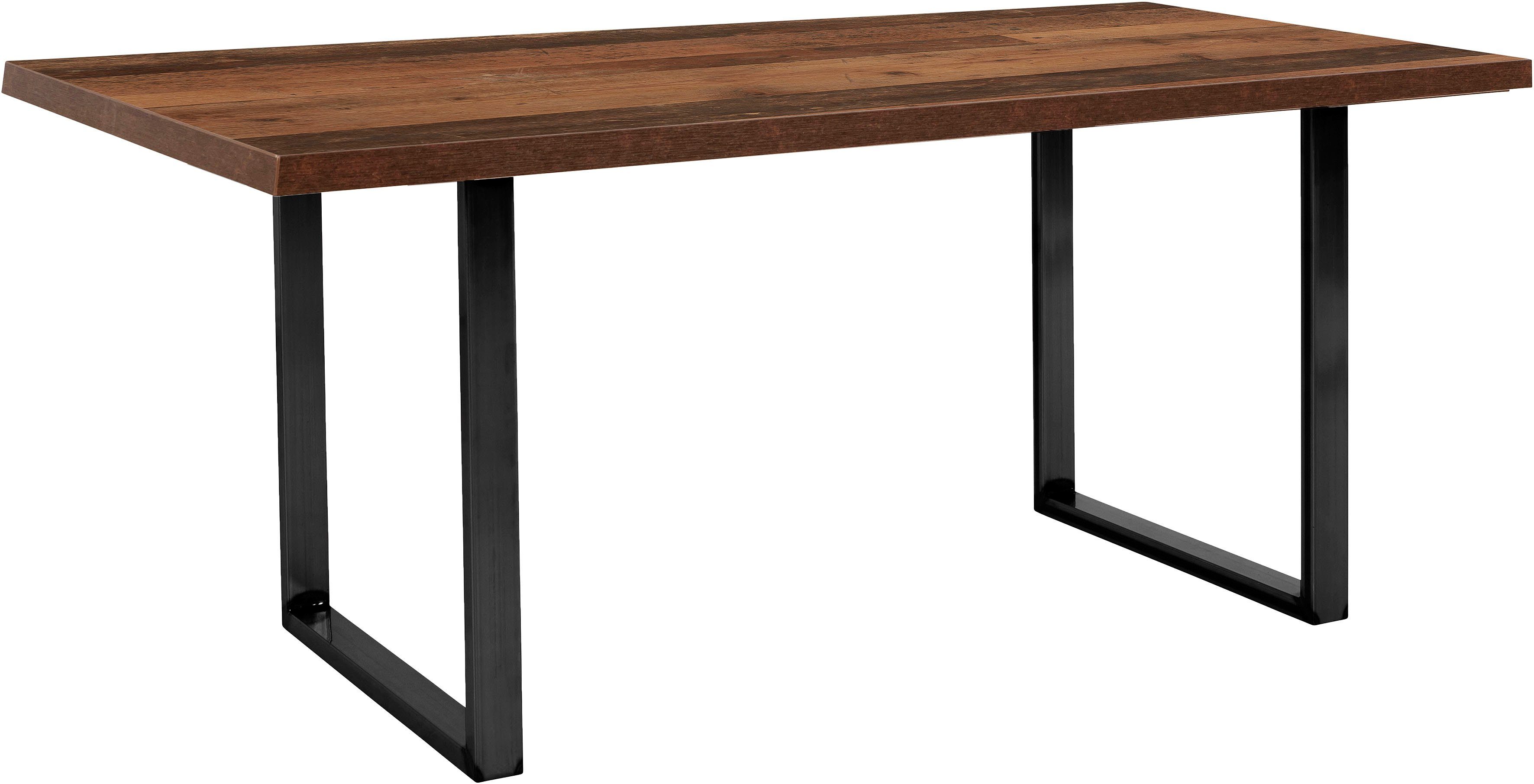 FORTE Eettafel Breedte 160 cm, beugelonderstel in industriële look