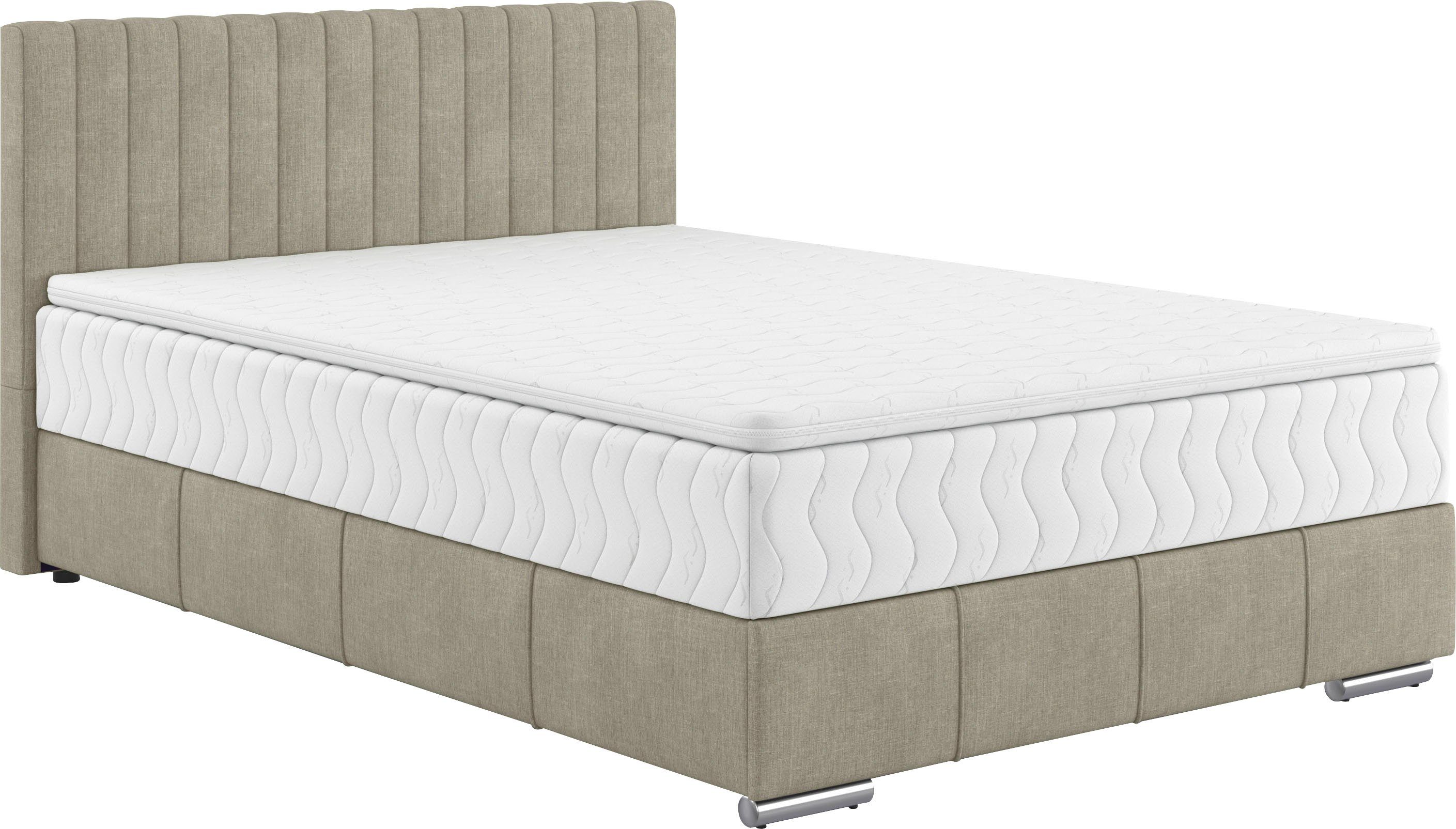 INOSIGN Boxspring Thor met bedbodem, incl. matras, topverkoper Topmatras en sierkussen, in verschillende hardheden beschikbaar