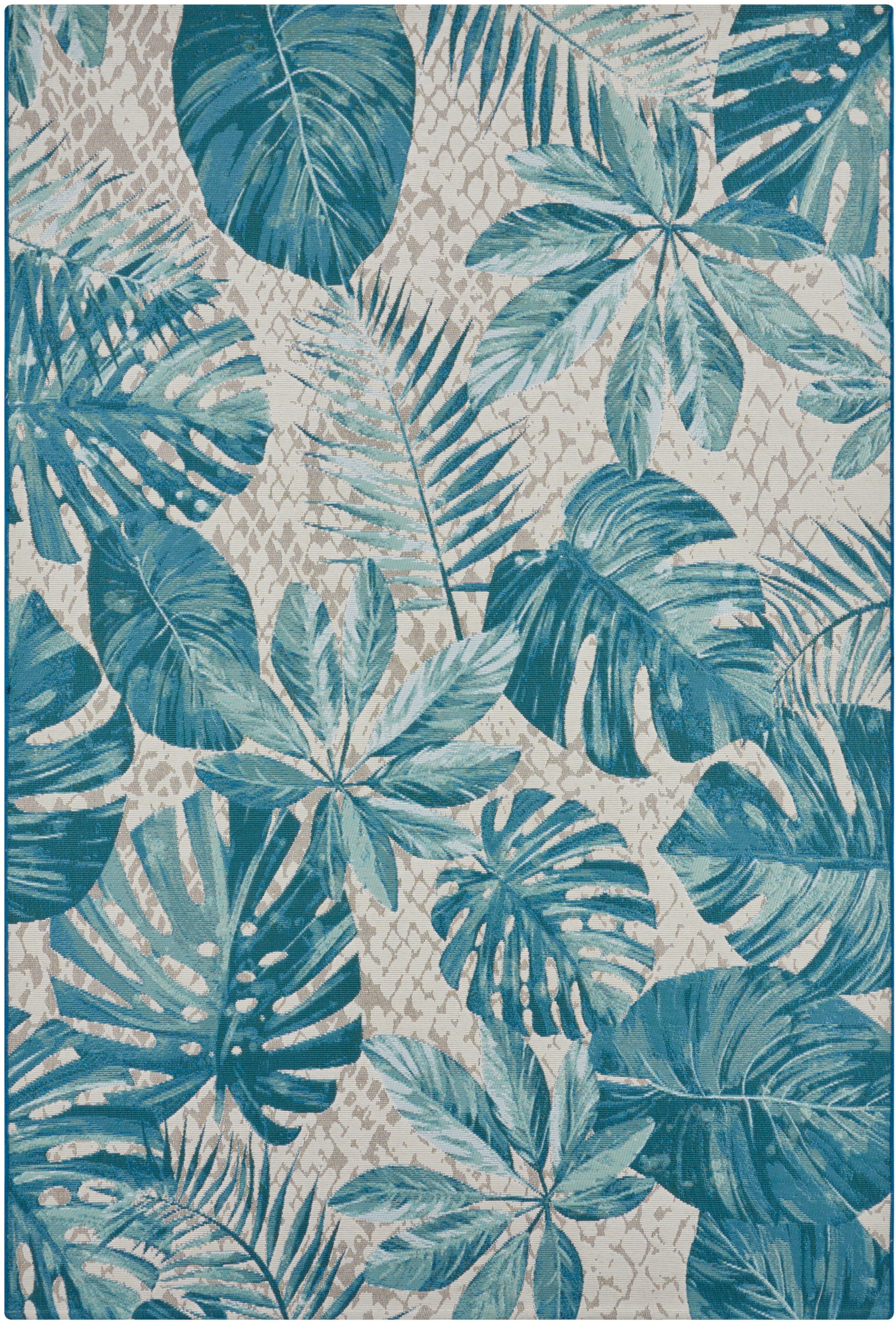 HANSE Home Outdoorkleed Tropical Leaves In-& Outdoor, weerbestendig, balkon, tuin, woonkamer, bloemig, palm