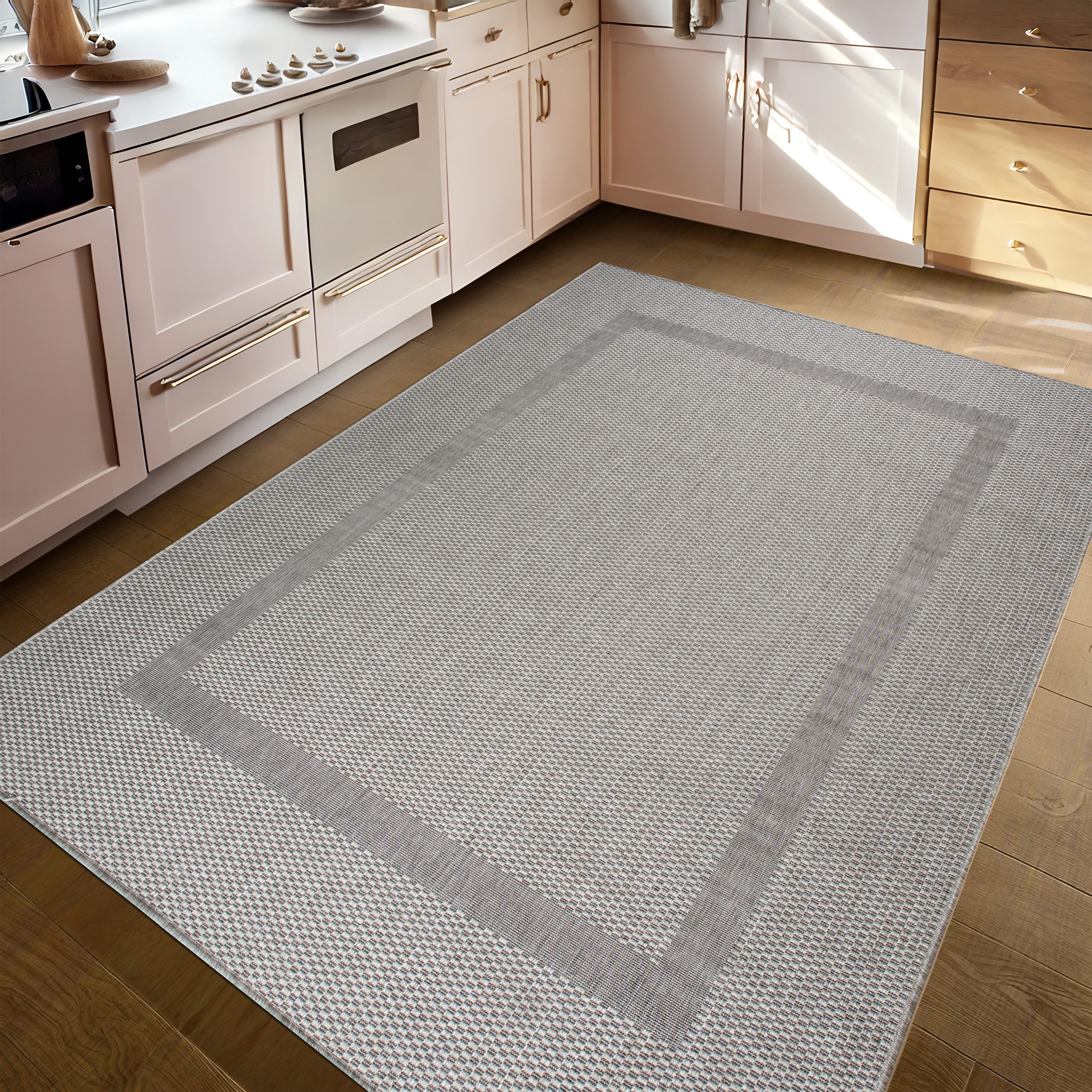 my home Vloerkleed Venetië rand is ook als loper verkrijgbaar Geschikt voor binnen en buiten, sisal-look, weerbestendig & uv-bestendig