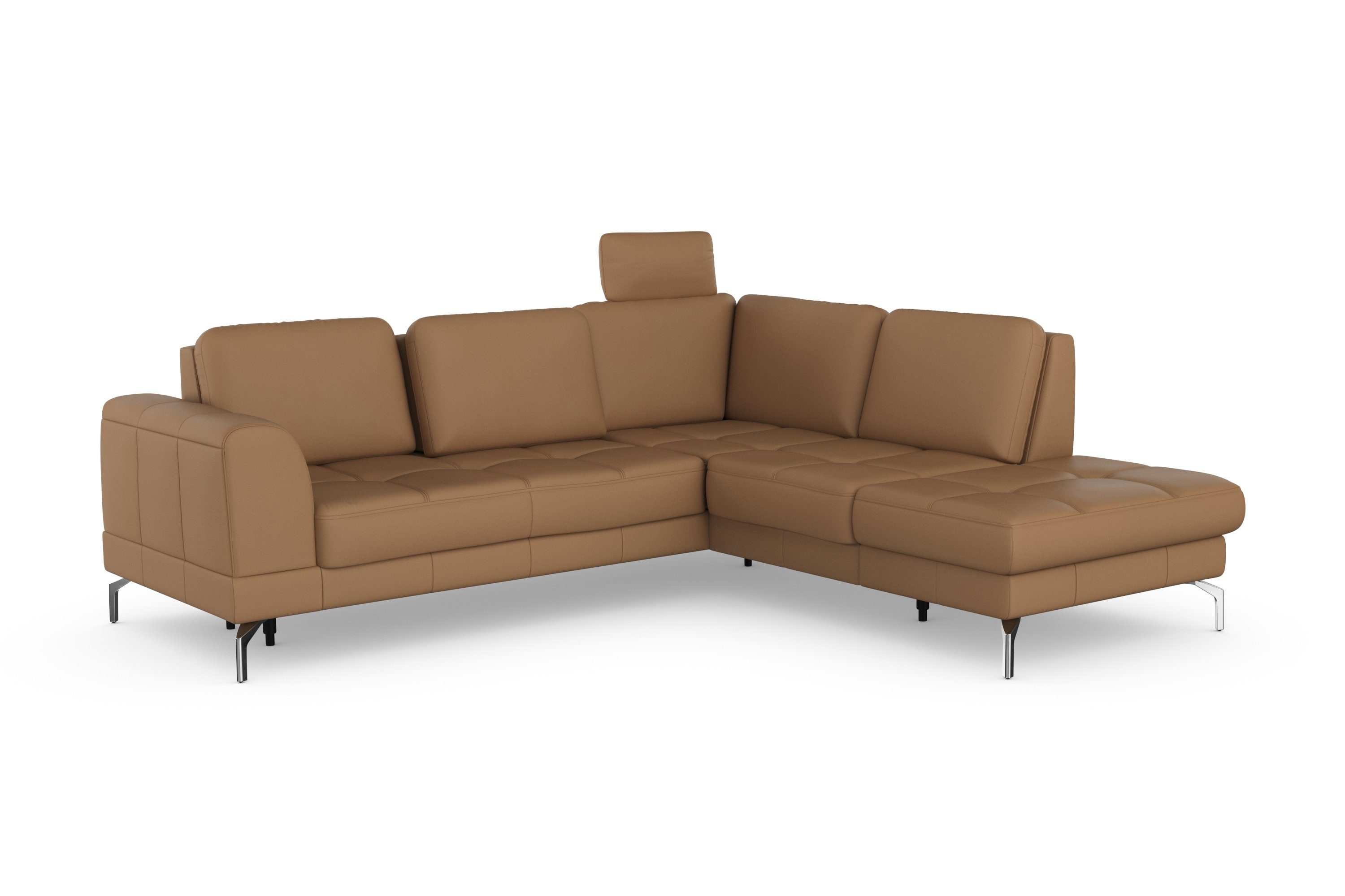 sit&more Hoekbank Bendigo L-vorm inclusief zitdiepteverstelling, bodemvrijheid 15 cm, in 2 pootkleuren
