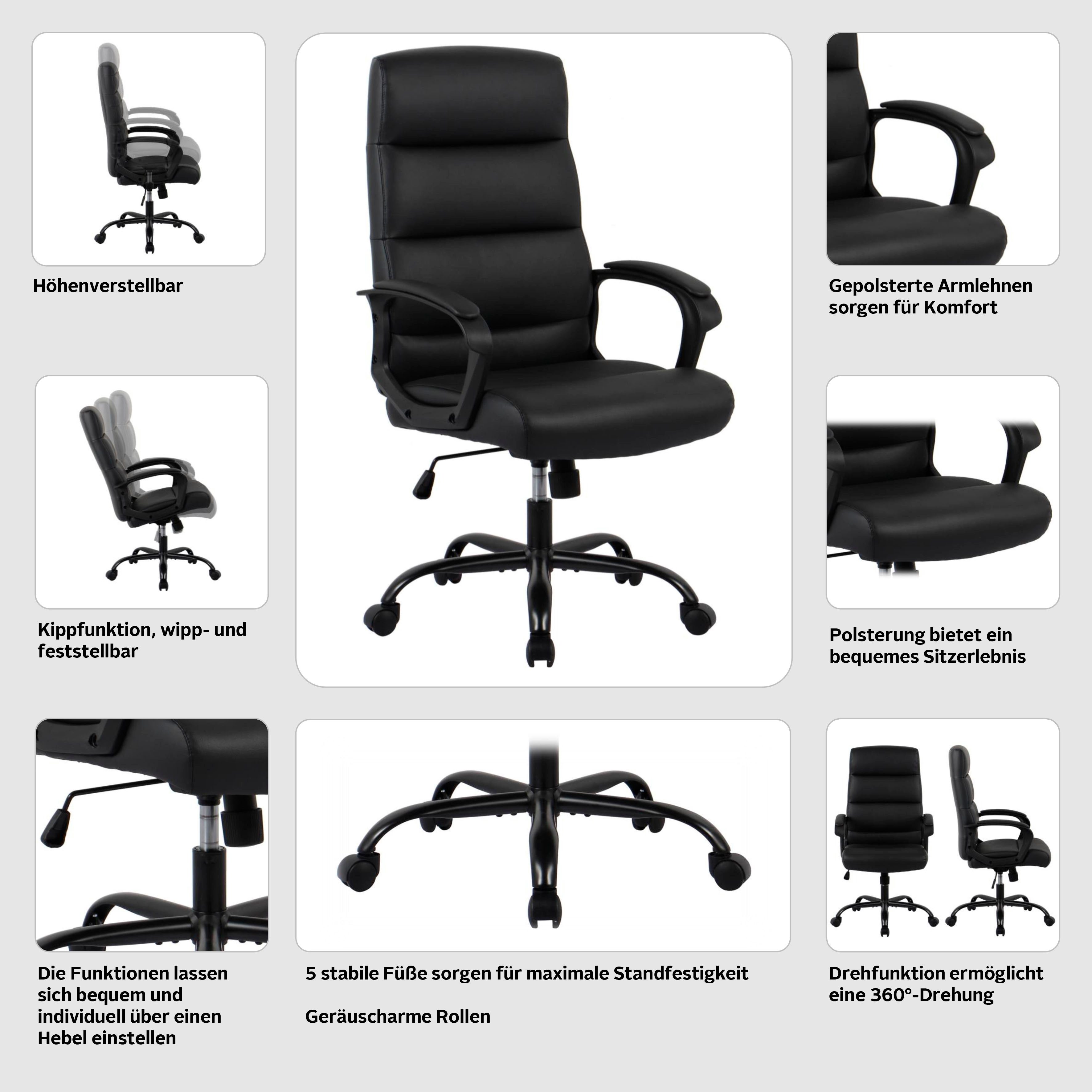 INOSIGN Bureaustoel GRAYSON Bureaustoel, comfortabele bekleding, kantelfunctie