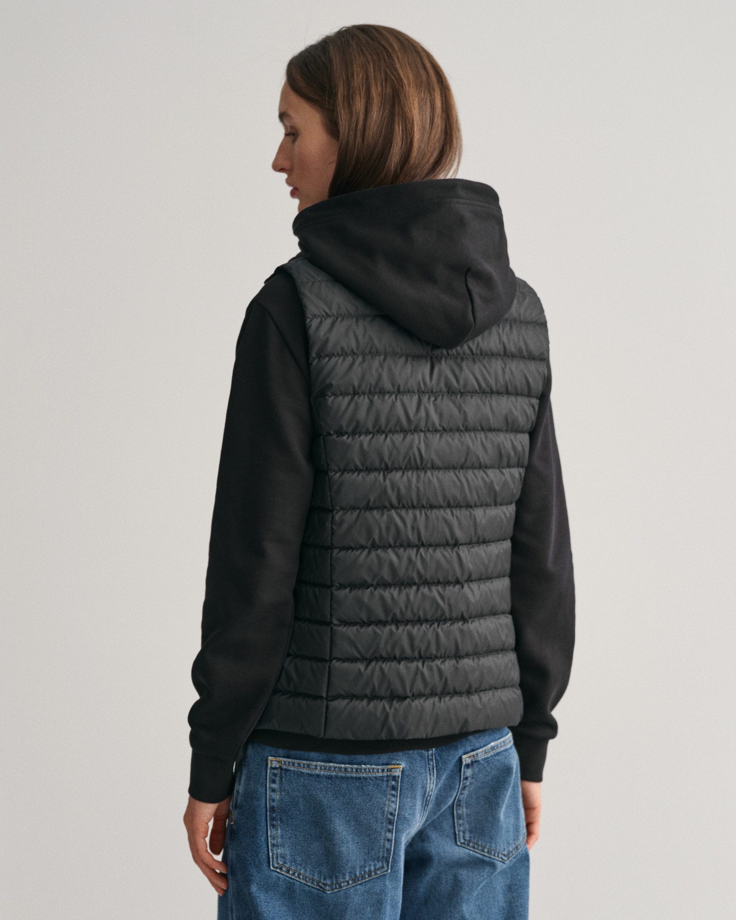 Gant Bodywarmer LIGHT DOWN VEST met logoprint op borsthoogte
